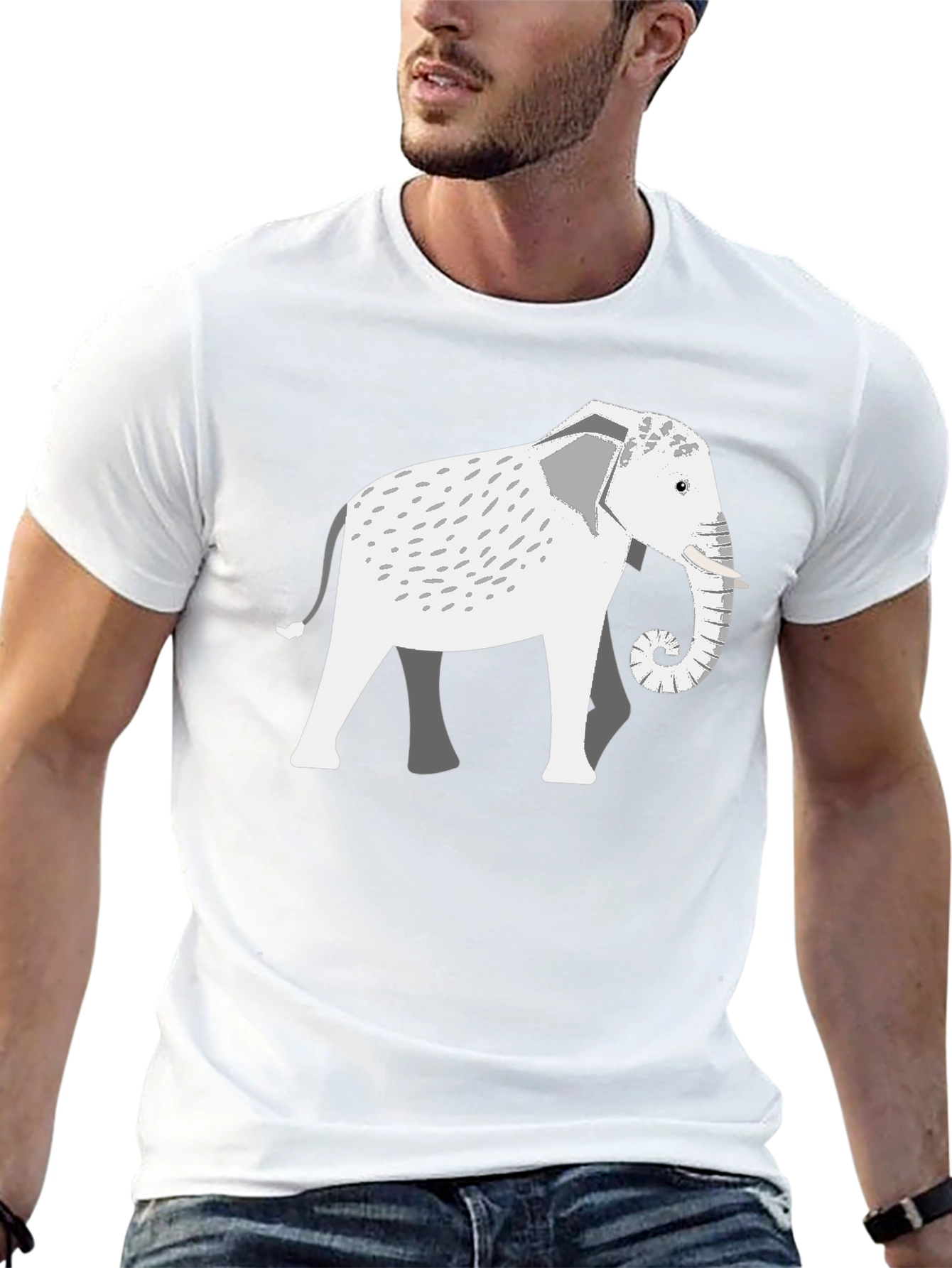 Elephant Graphic Tee - Unique Animal Design
