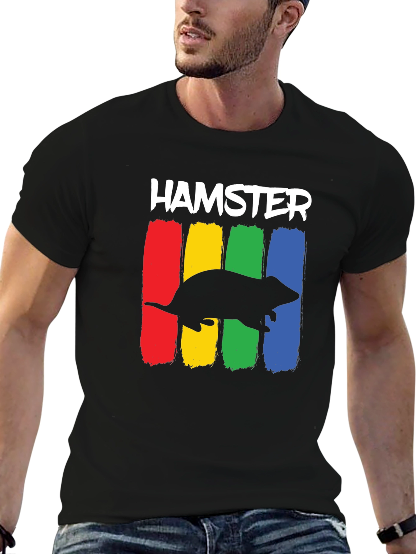 Hamster Rainbow T-Shirt - Novelty Animal Tee