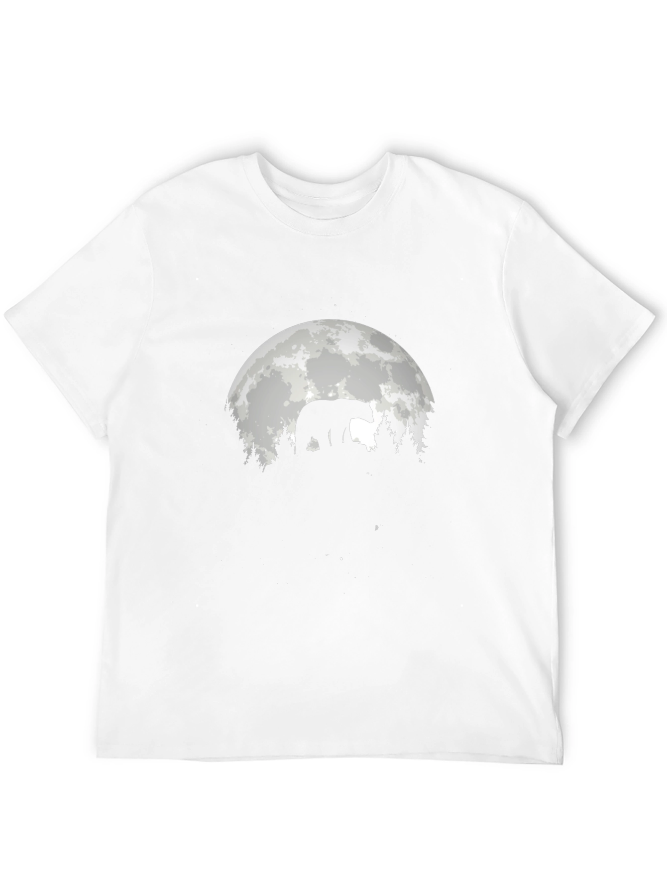 Bear Silhouette Moon Graphic T-Shirt