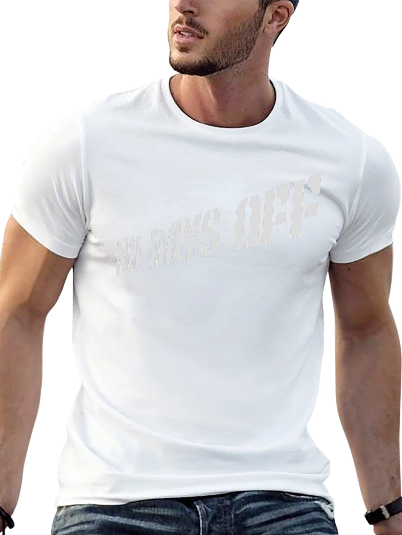 Mens No Days Off Black Graphic Tee