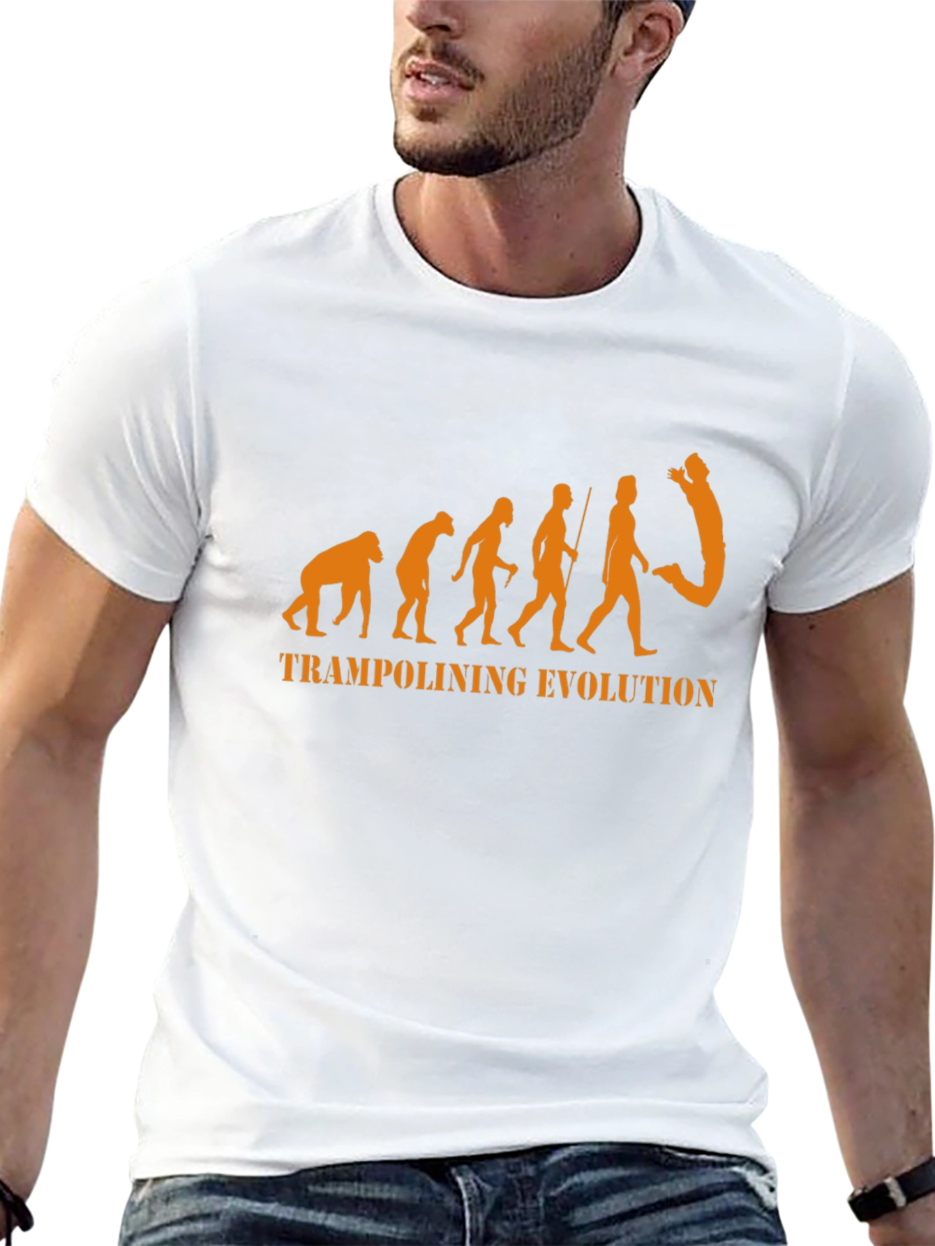 Trampolining Evolution Graphic T-Shirt - Black