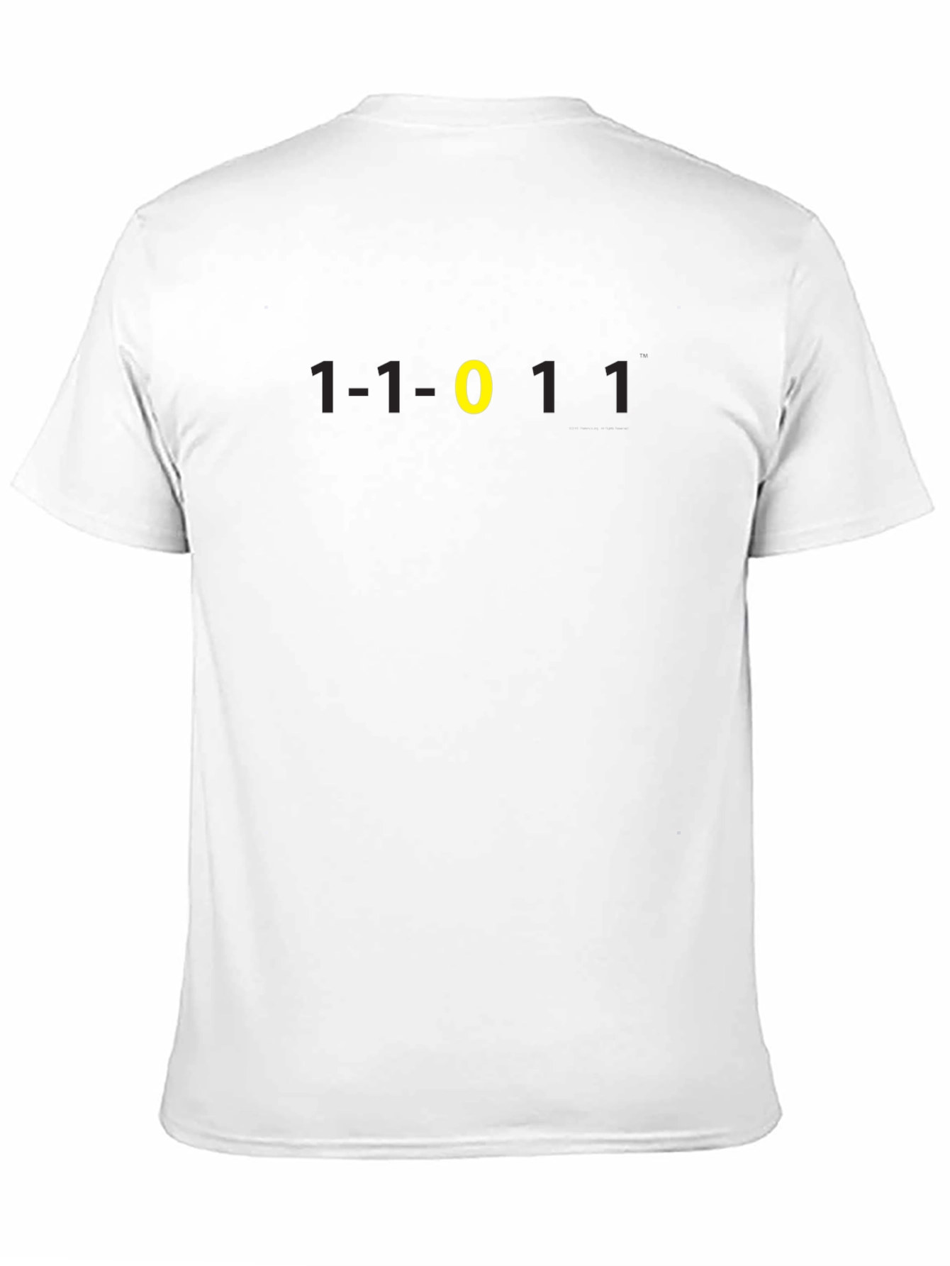 Binary Code T-Shirt - Black with Yellow Accent