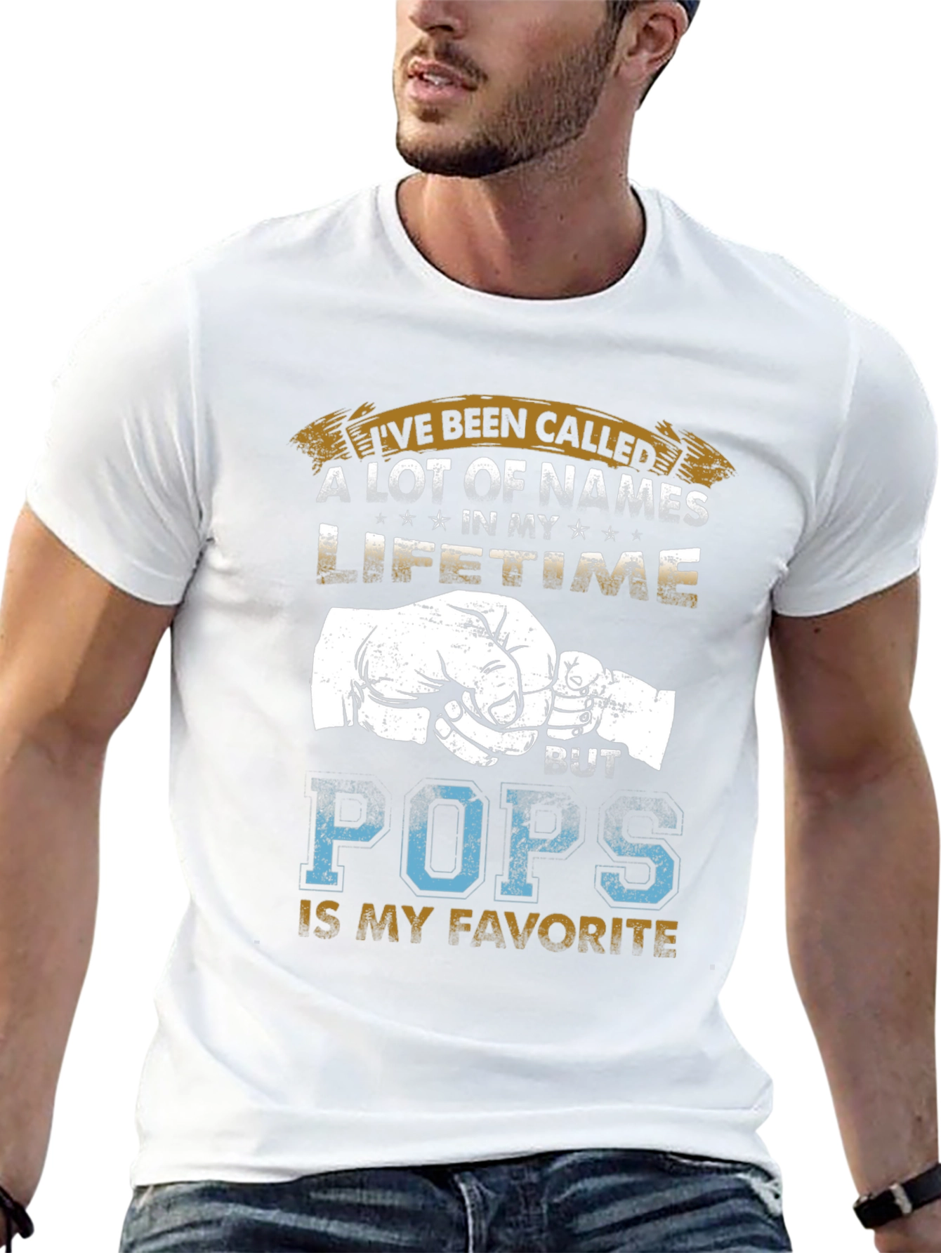 Pops Favorite Name T-Shirt - Fathers Day Gift