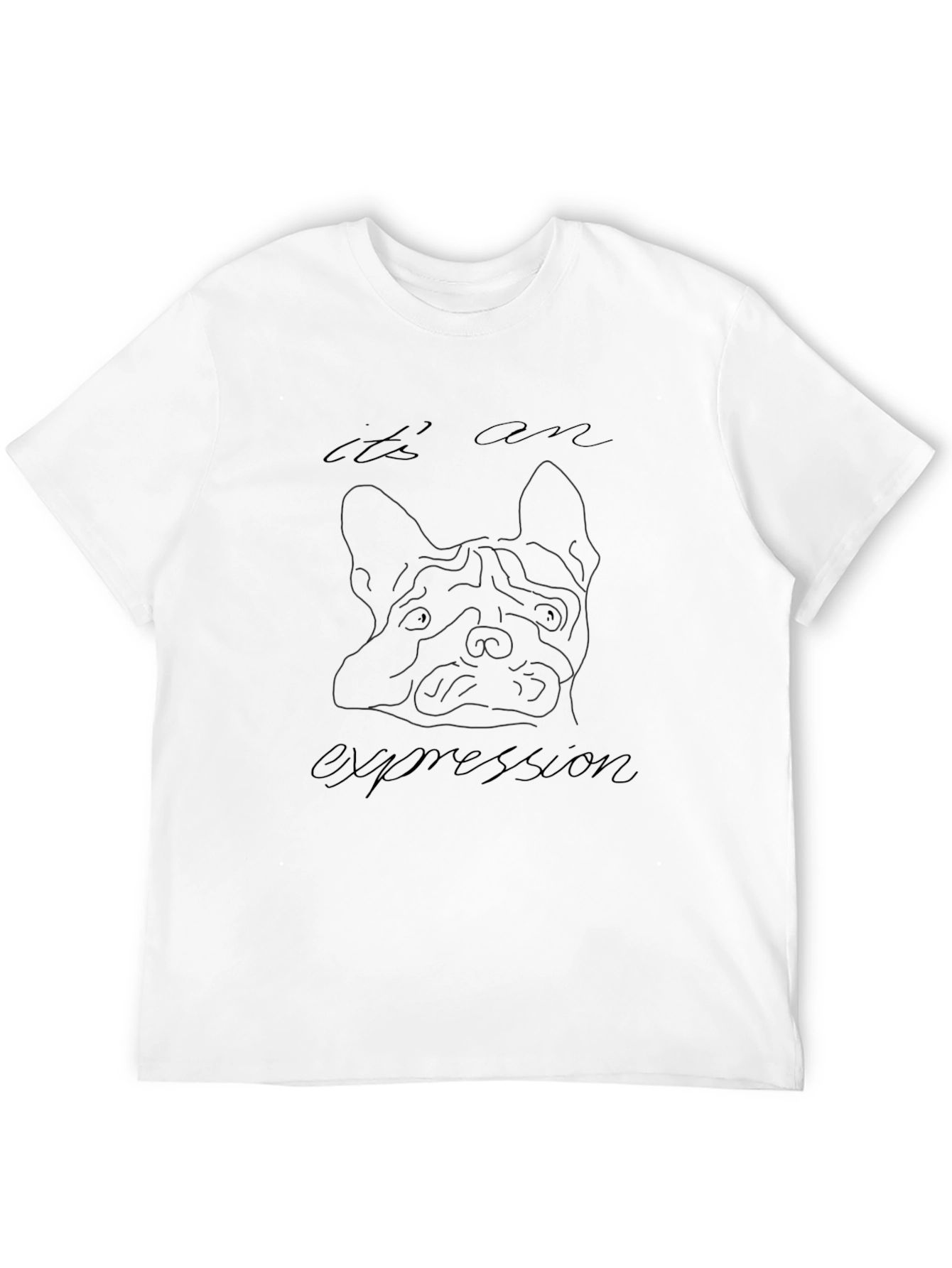 Dog Expression Graphic Black T-Shirt