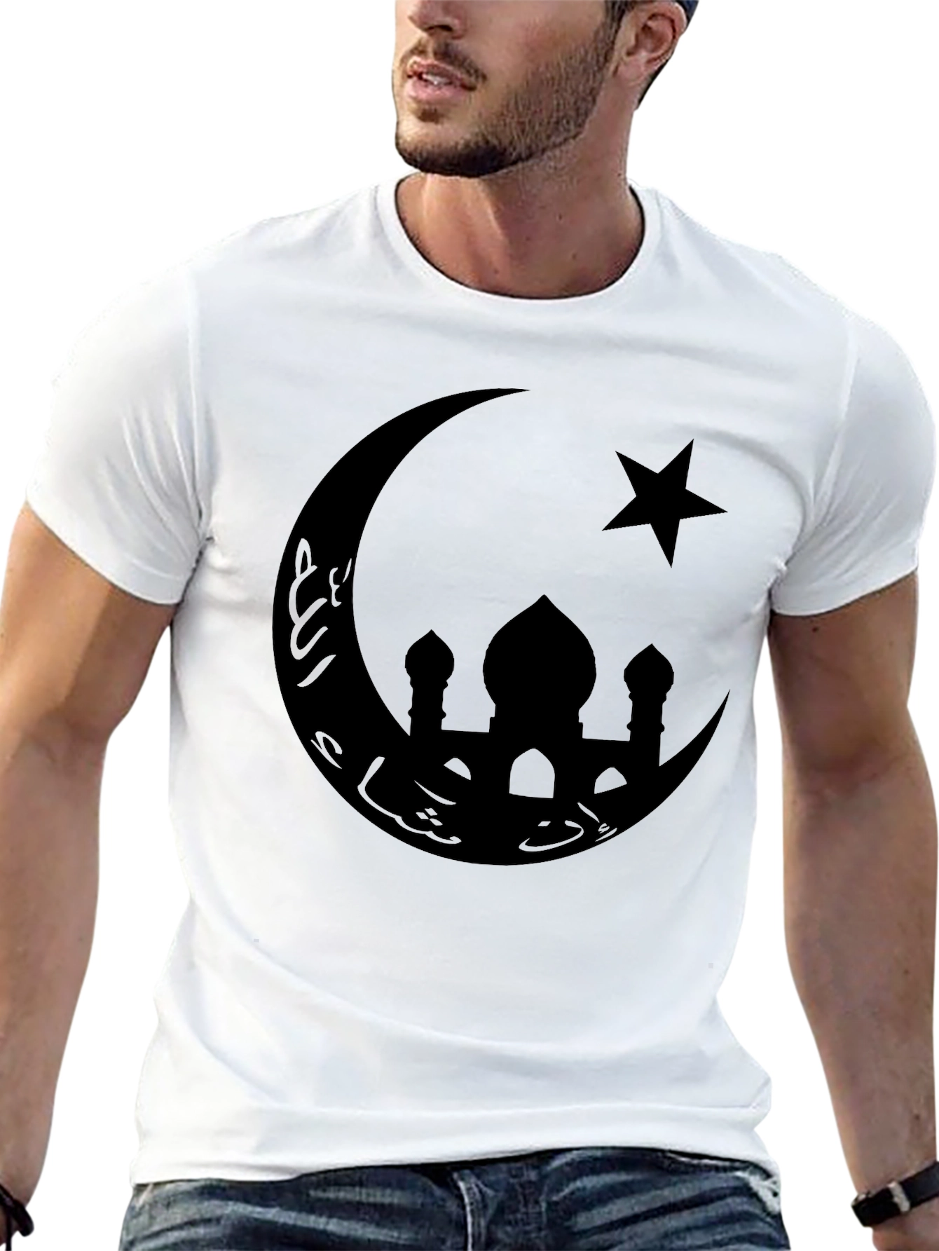 Mosque Moon & Star Graphic Tee - Black