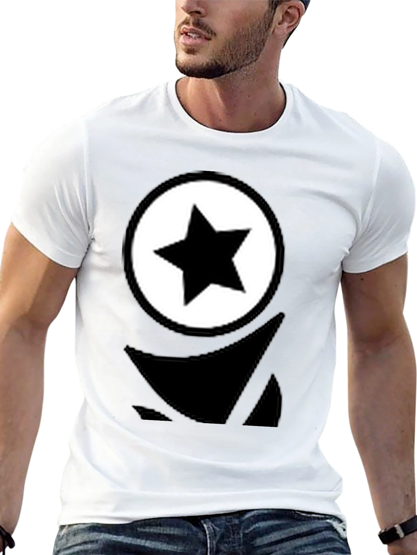 Star Logo Graphic Black T-Shirt