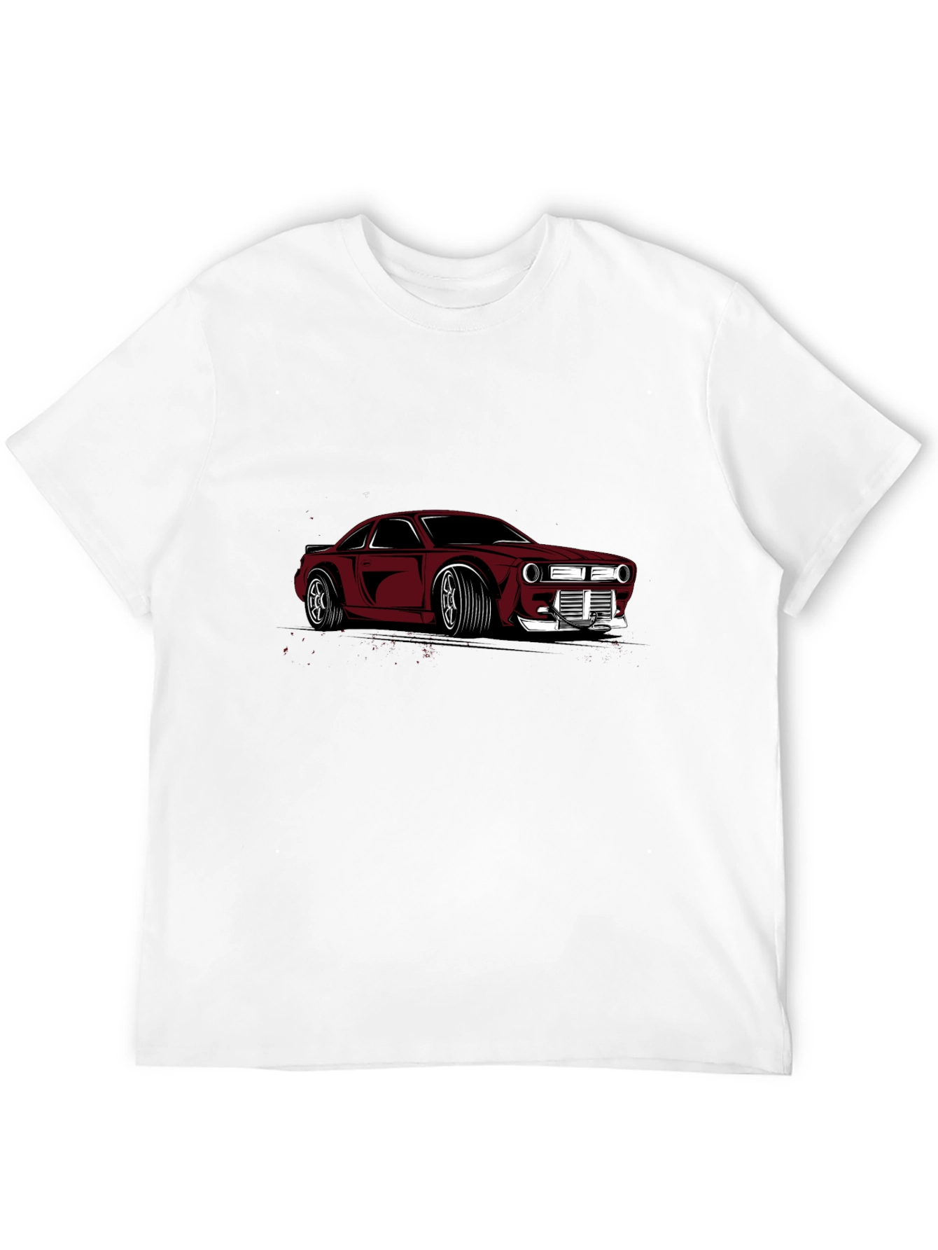 Retro Car Graphic T-Shirt - Black Crew Neck Tee