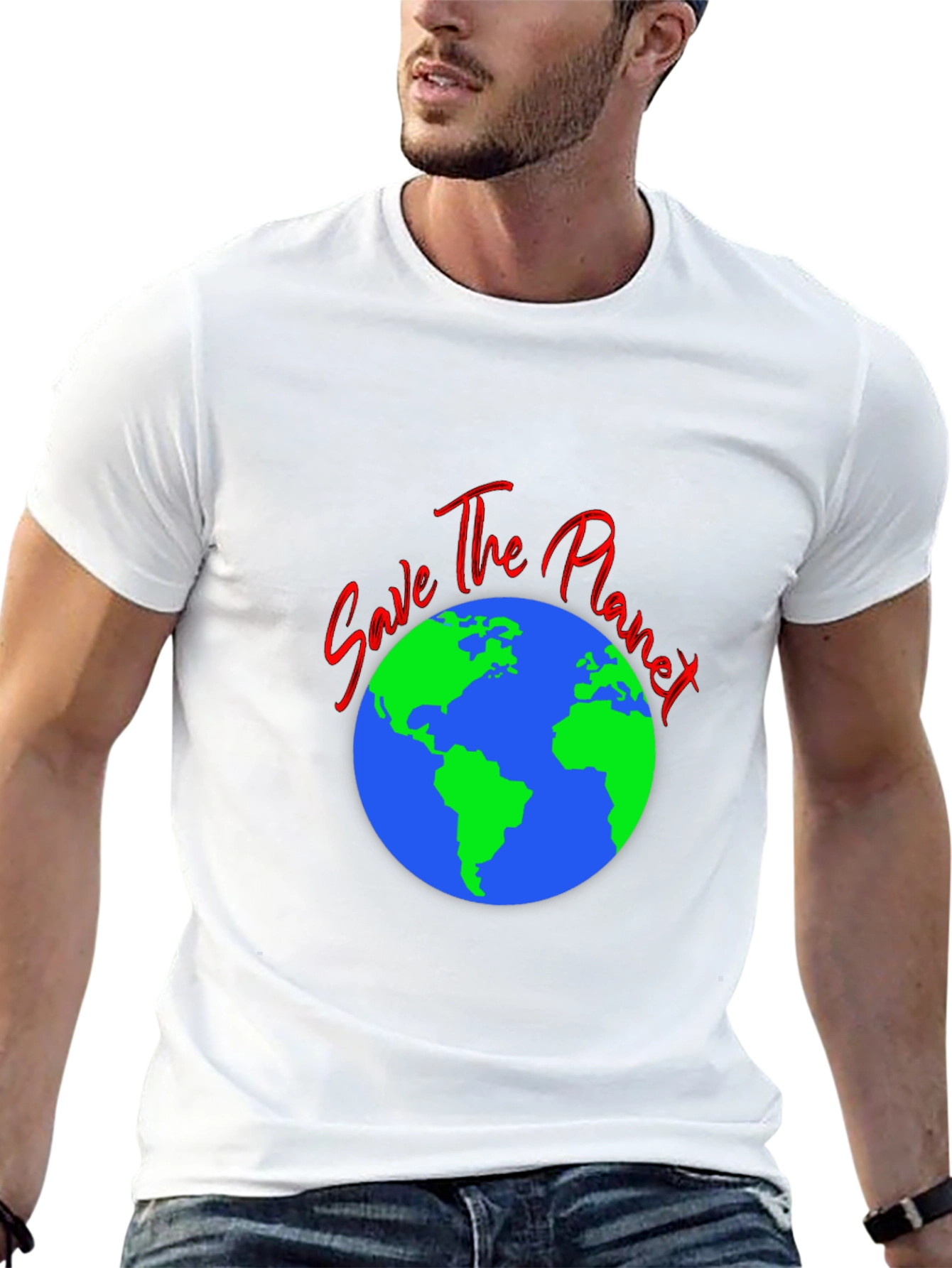 Save the Planet Black T-Shirt - Eco-Friendly Design