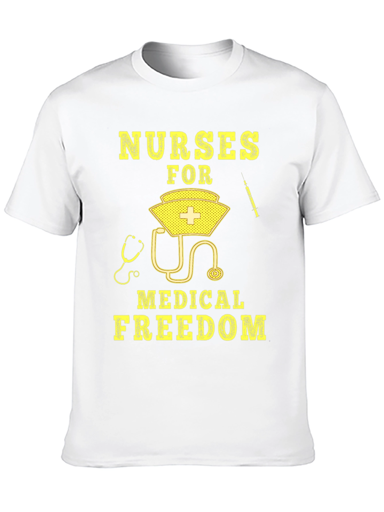 Nurses For Medical Freedom Black Graphic T-Shirt
