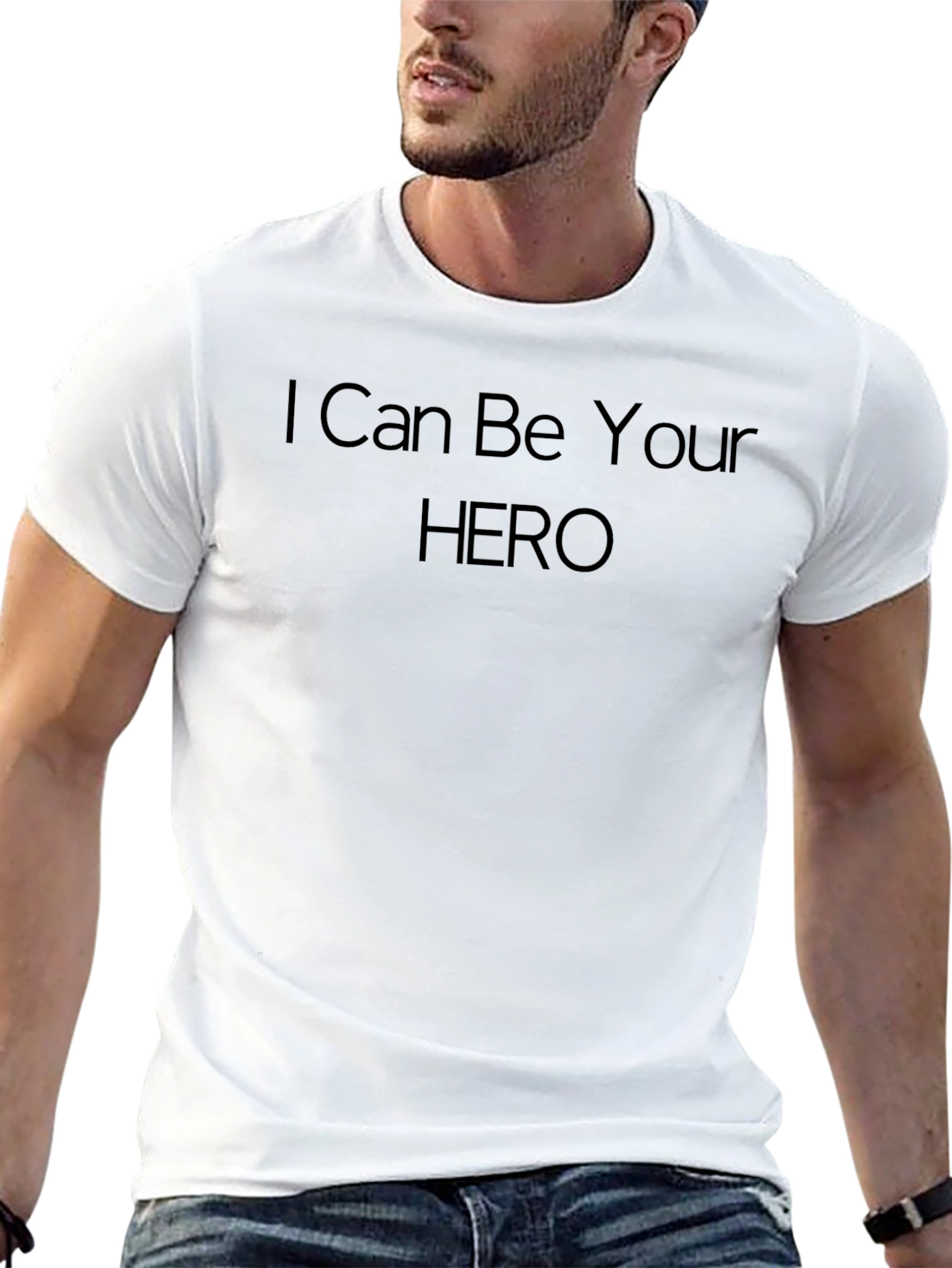 I Can Be Your Hero Black Tee