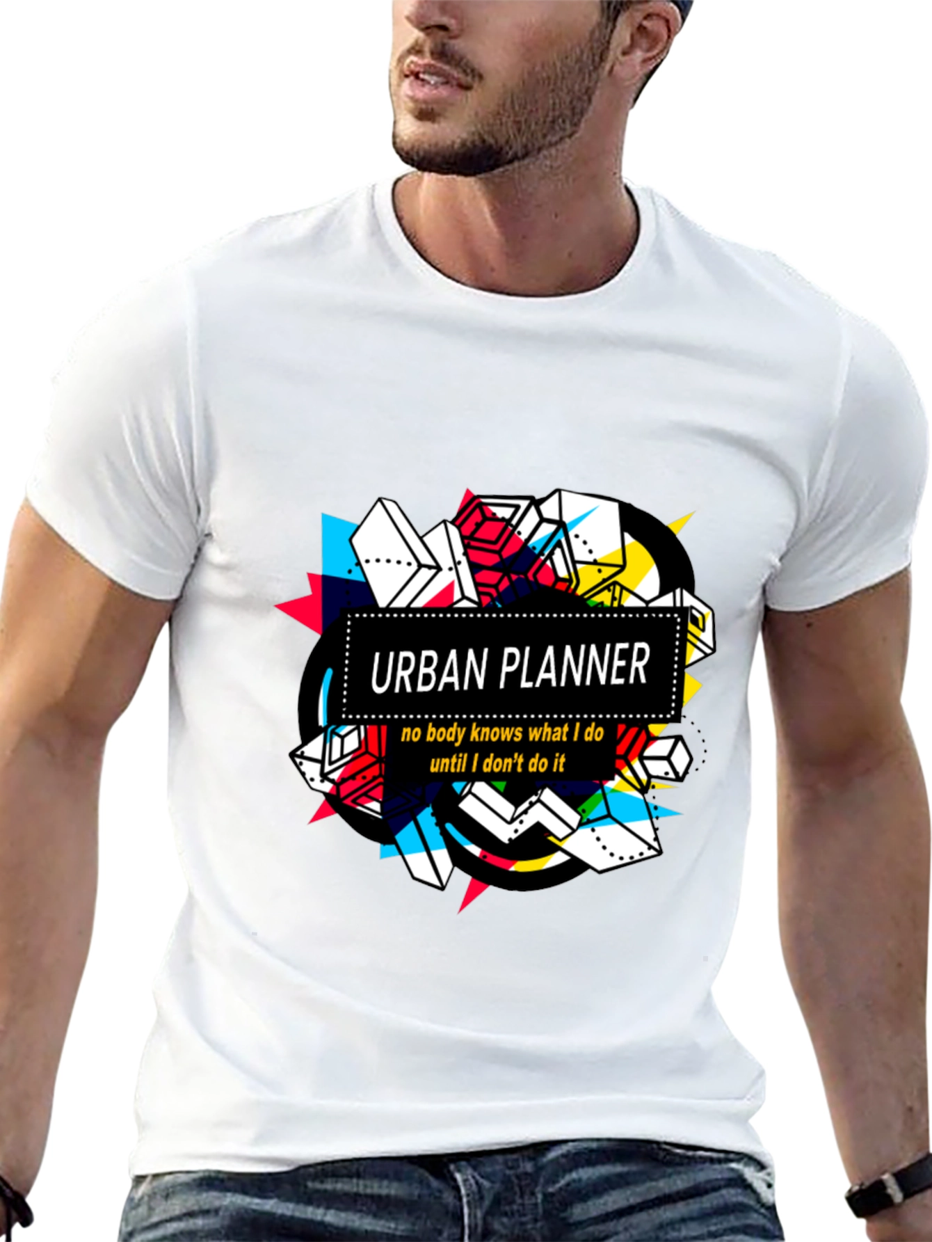 Urban Planner Graphic Tee - Abstract Design