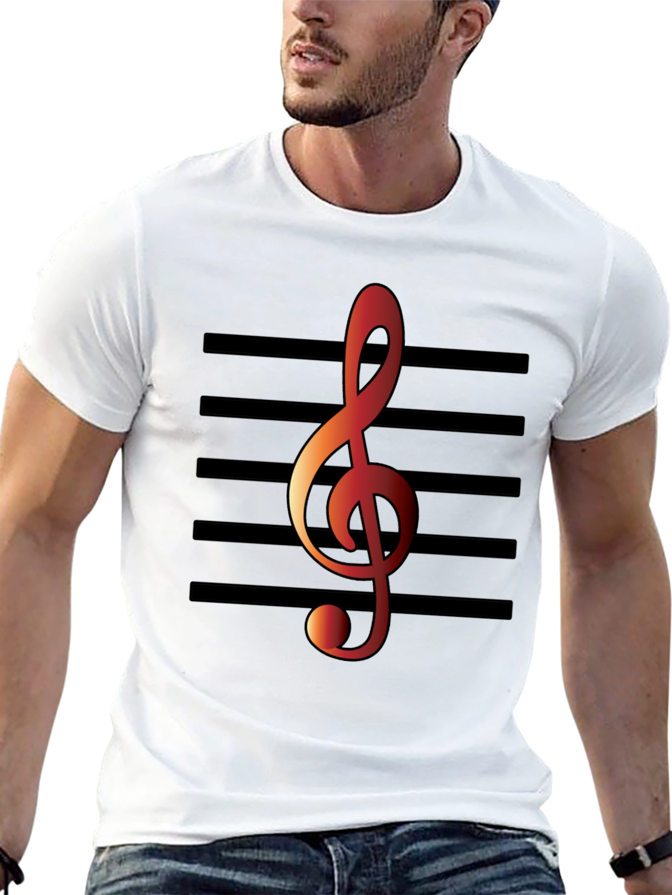 Musical Note T-Shirt - Treble Clef Design