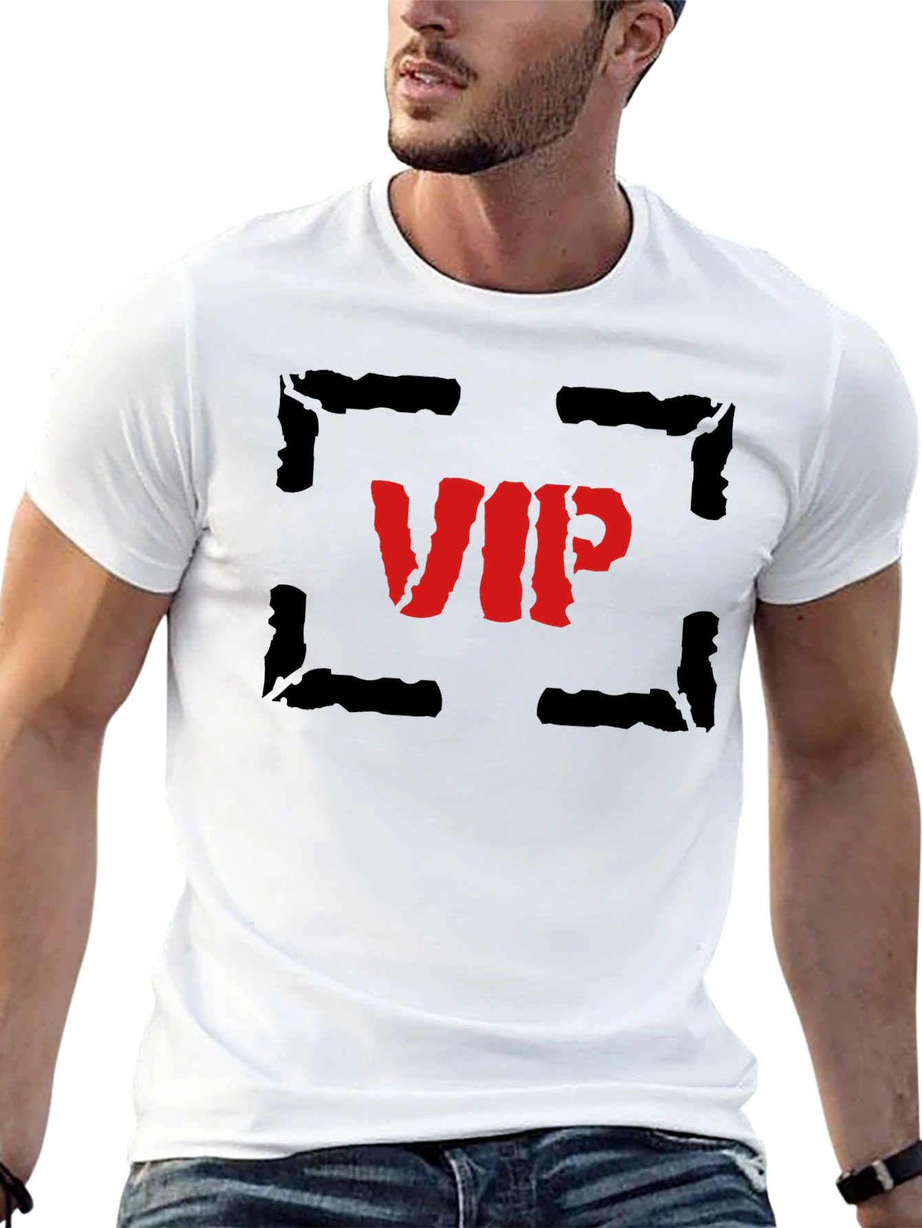VIP Graphic Print Black T-Shirt - Trendy Streetwear Style