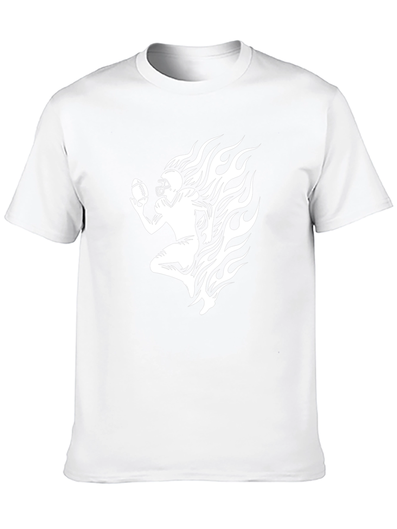 Football Player Fire Graphic T-Shirt