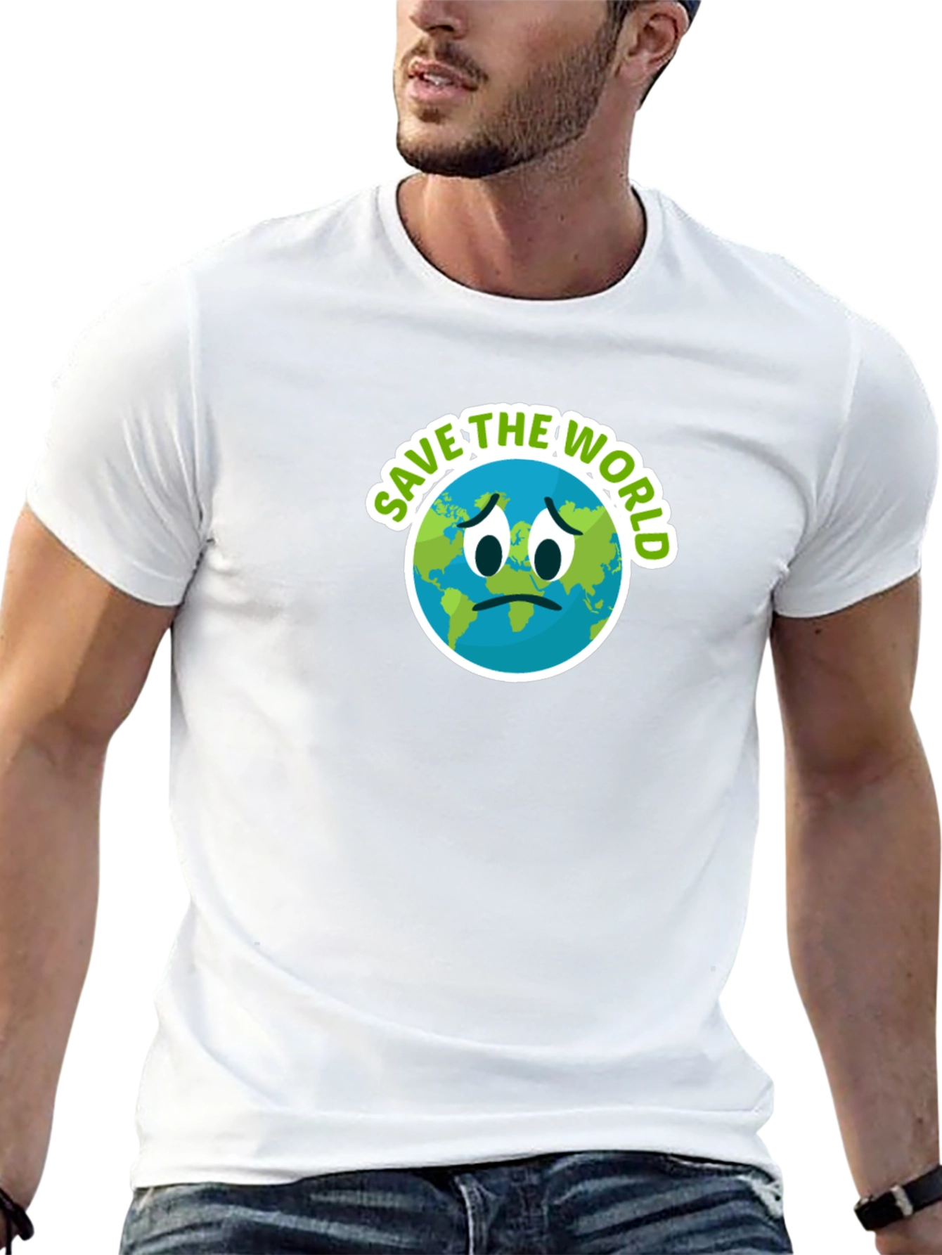 Save the World T-Shirt - Earth Emoji Design