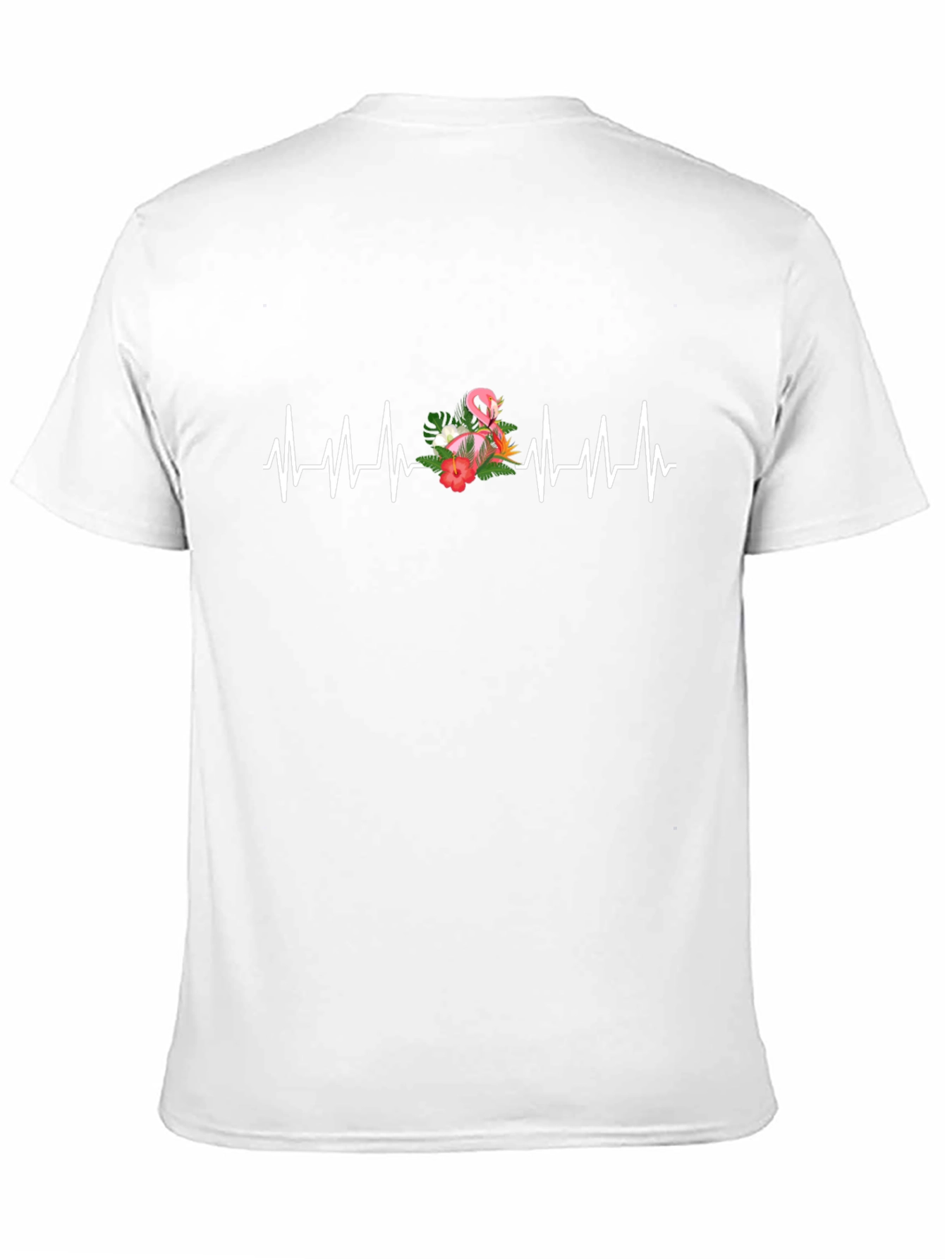 Flamingo Heartbeat Graphic Tee - Trendy Casual Wear