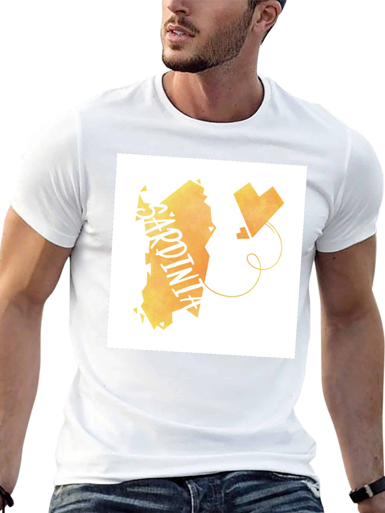 Sardinia Love T-Shirt - Black Cotton Tee