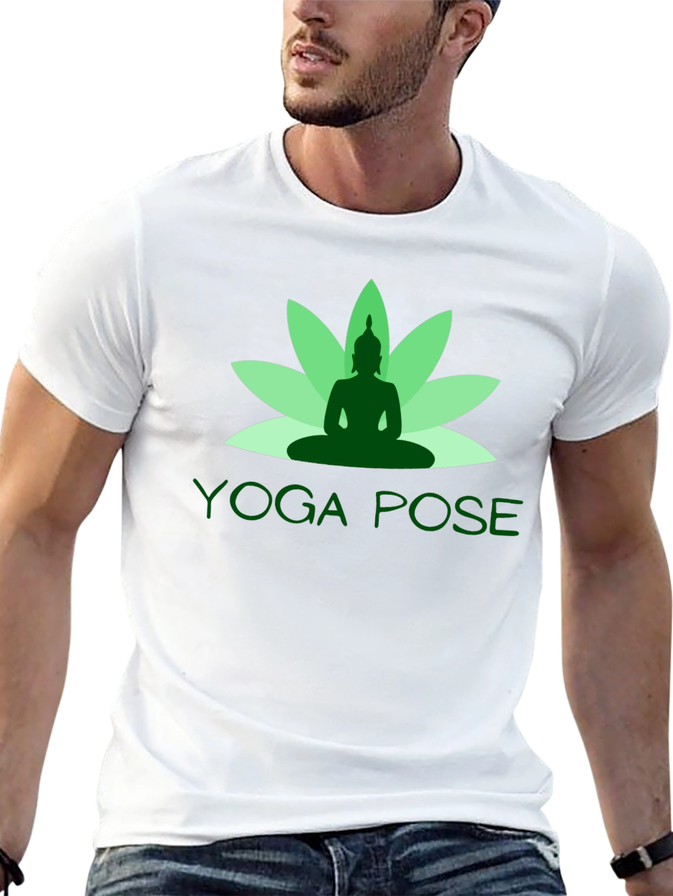 Yoga Pose Lotus T-Shirt - Black