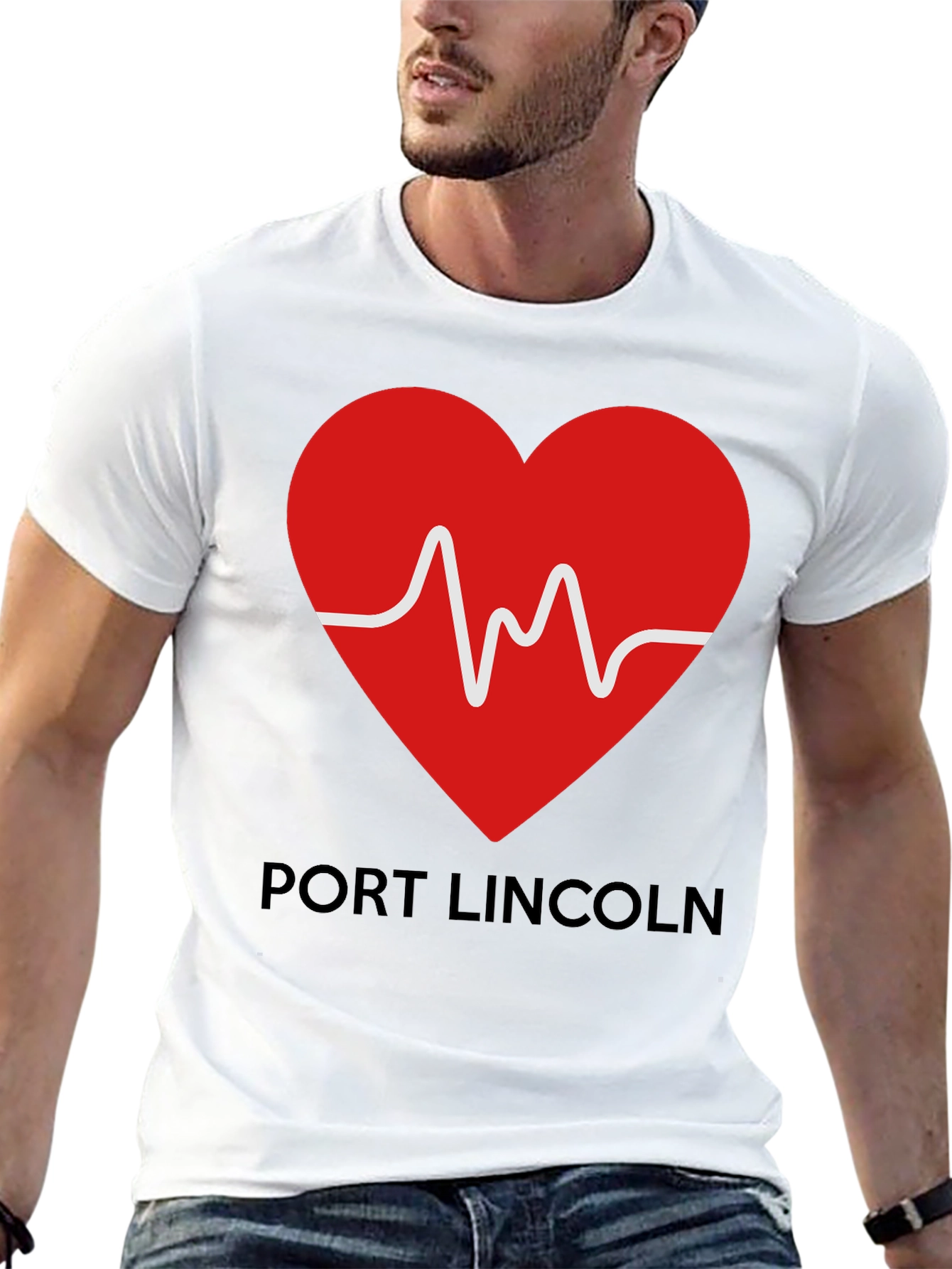 Port Lincoln Heartbeat T-Shirt - Black Tee
