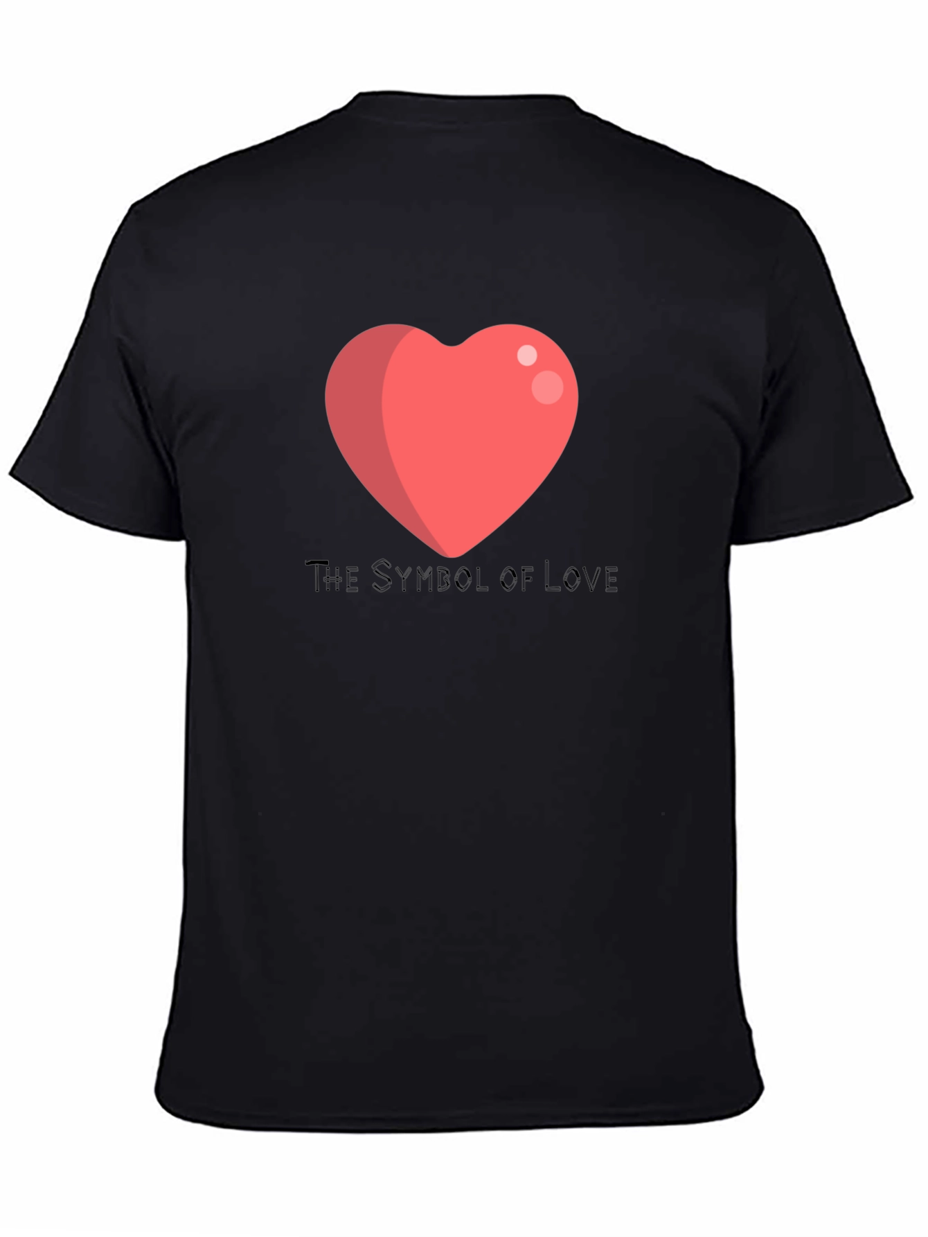 Love Symbol T-Shirt - Black Cotton Blend