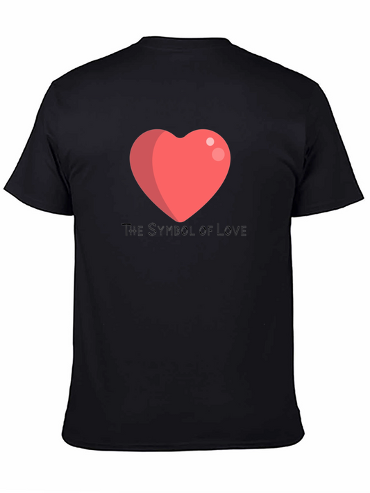 Love Symbol T-Shirt - Black Cotton Blend
