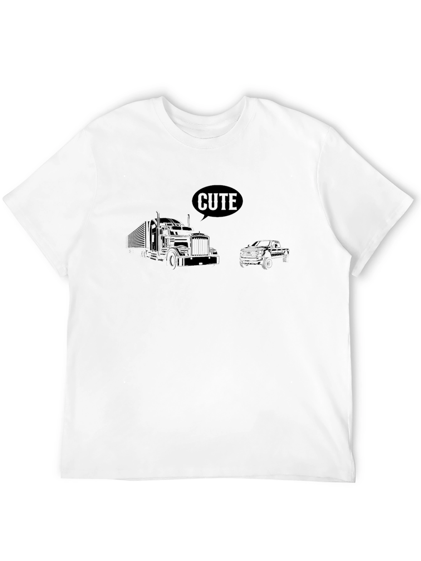 Cute Trucks T-Shirt - Black Graphic Tee