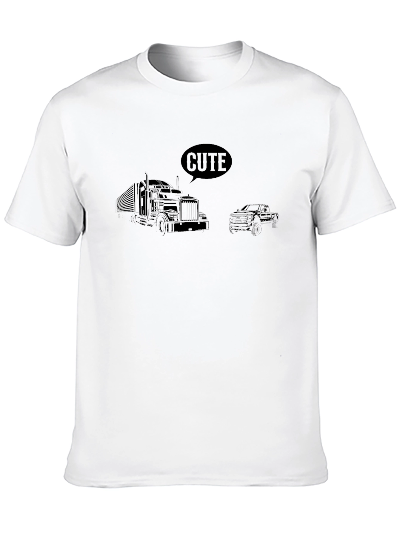 Cute Trucks T-Shirt - Black Graphic Tee