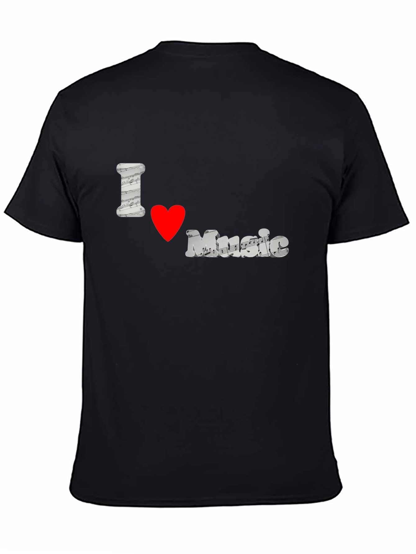 I Love Music Black T-Shirt