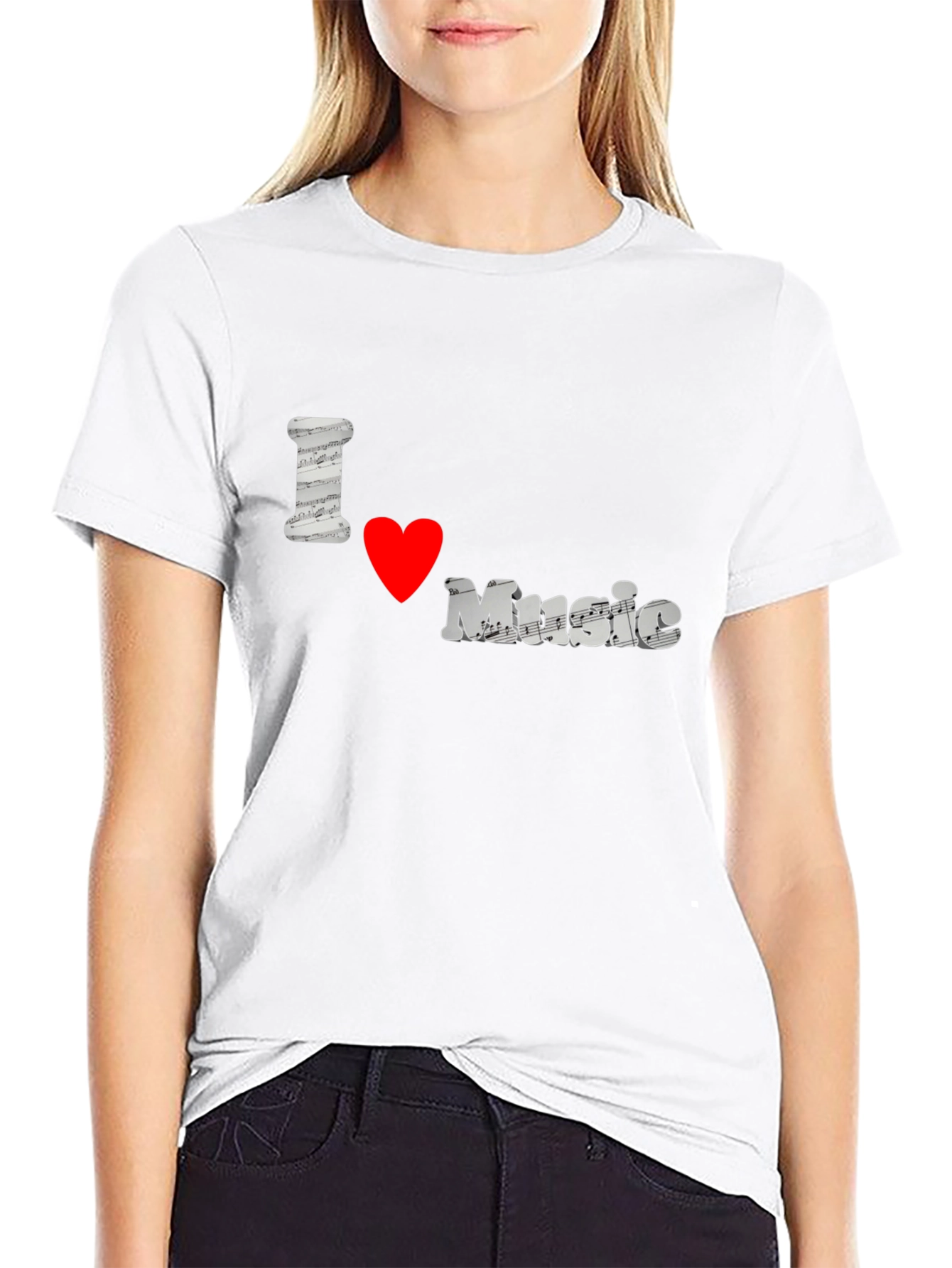 I Love Music Black T-Shirt