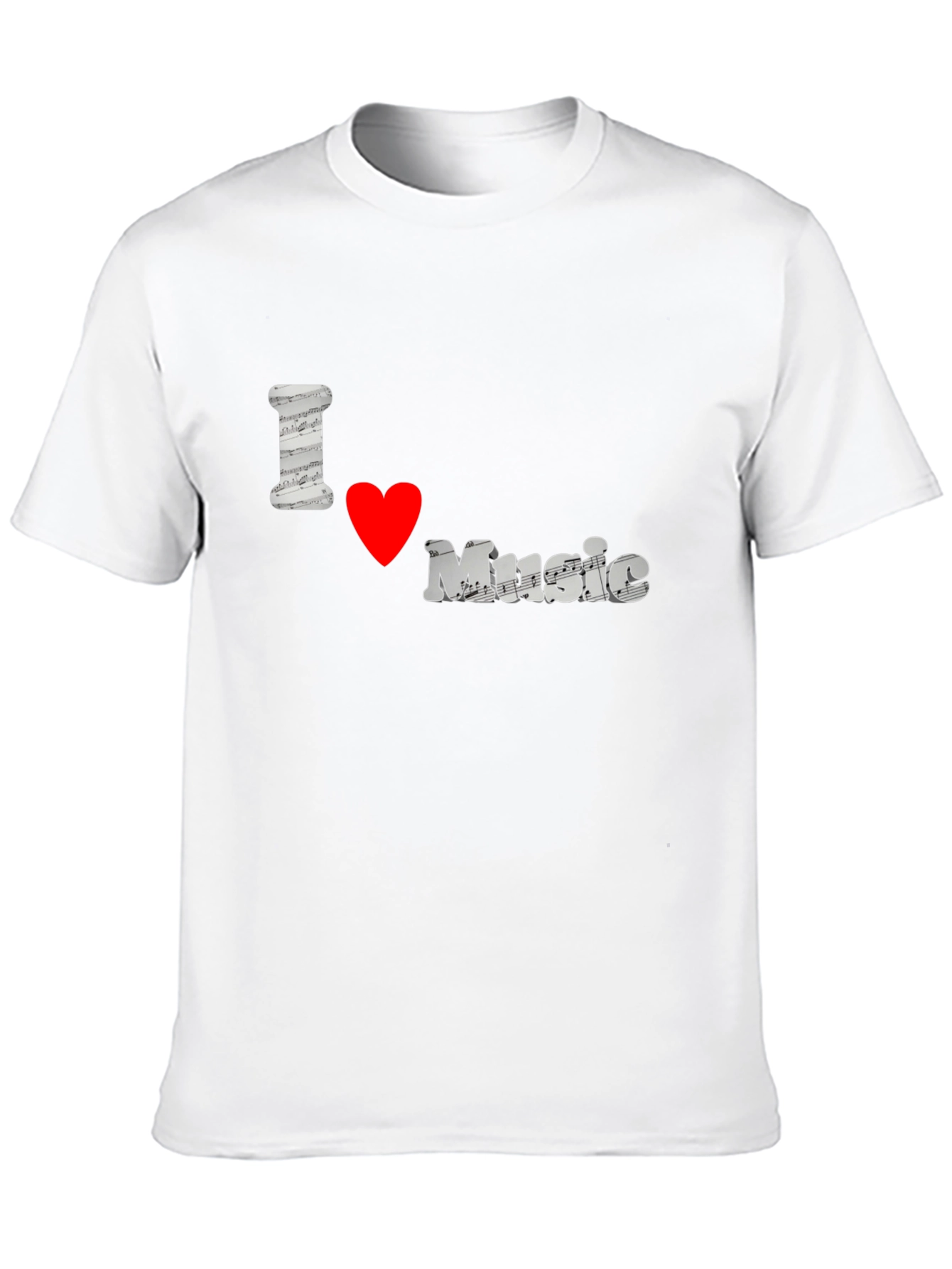 I Love Music Black T-Shirt
