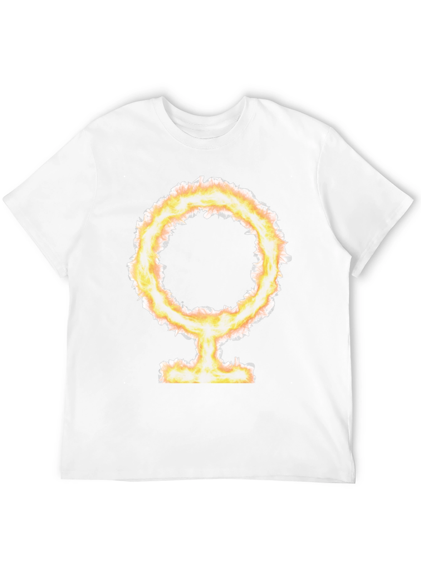 Fiery Female Symbol Black T-Shirt