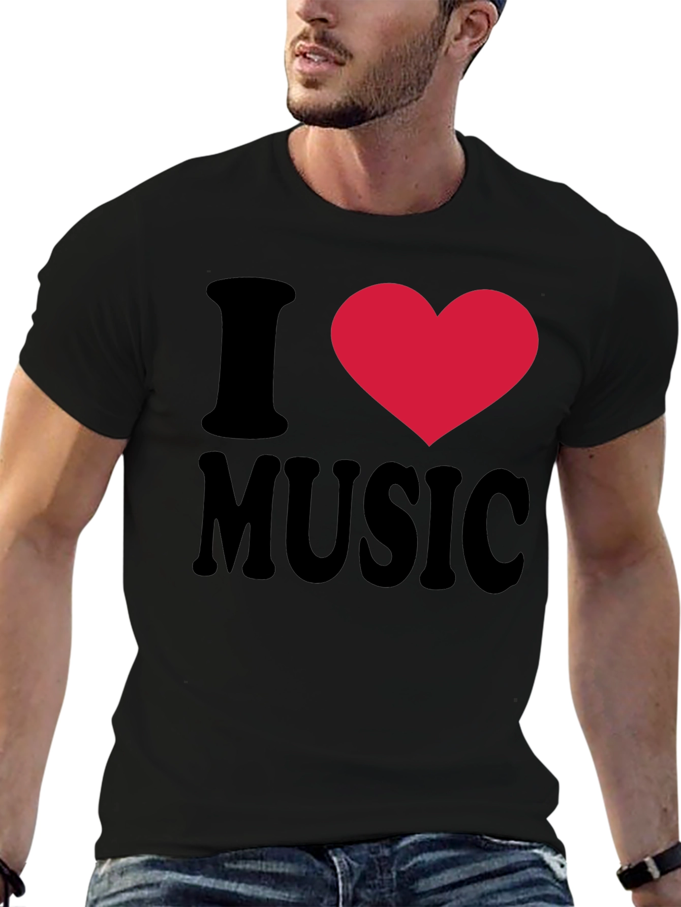I Heart Music Black T-Shirt
