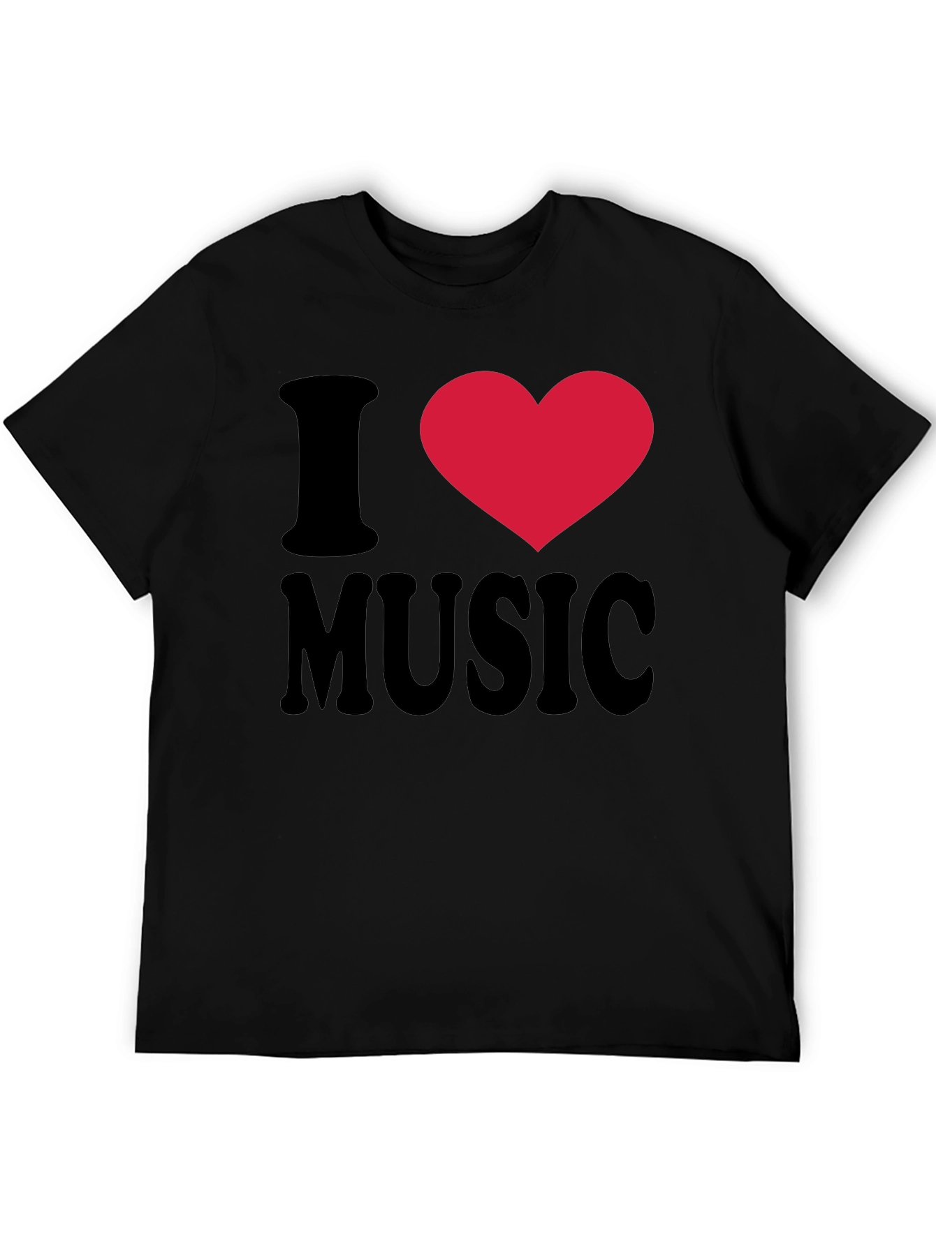 I Heart Music Black T-Shirt
