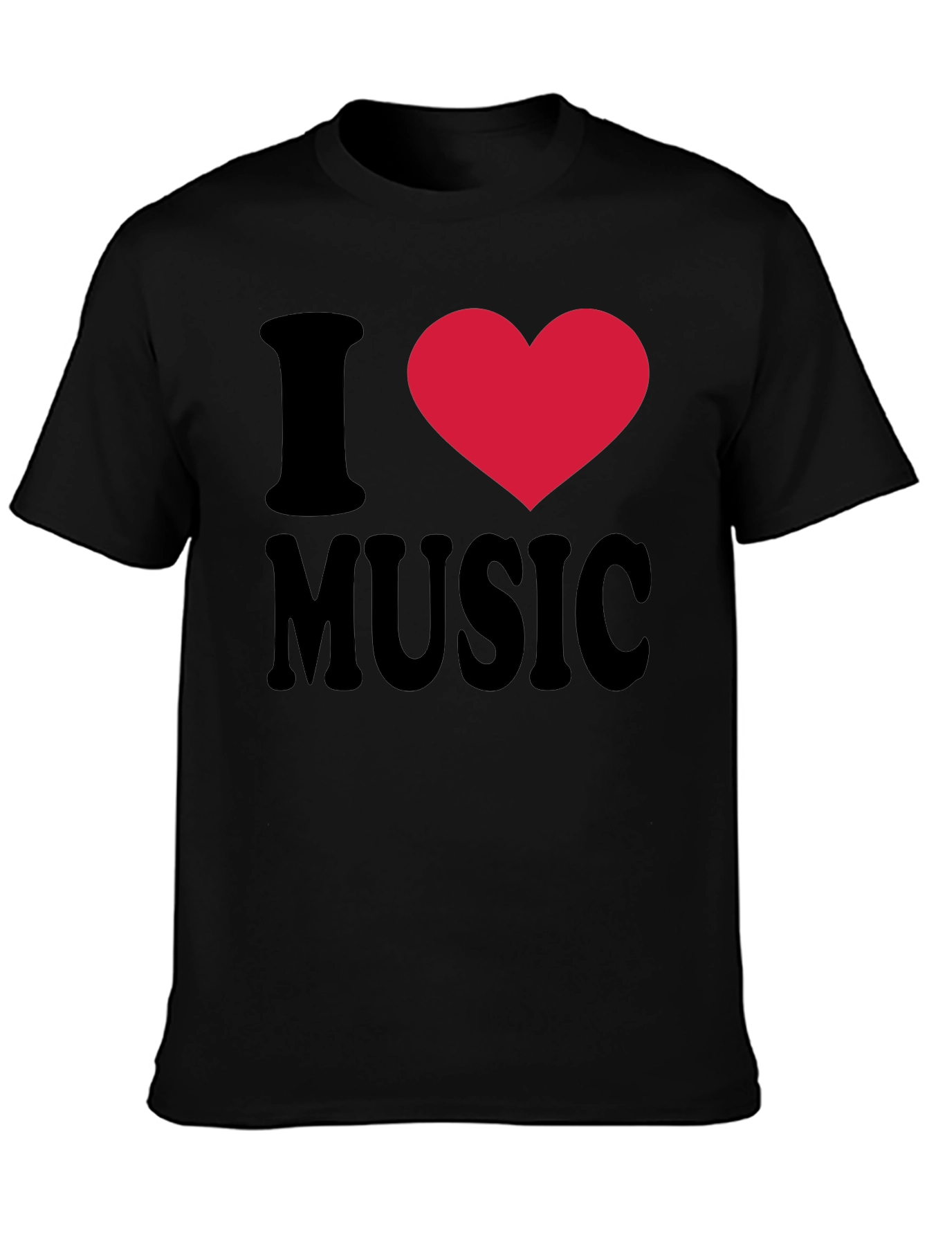 I Heart Music Black T-Shirt