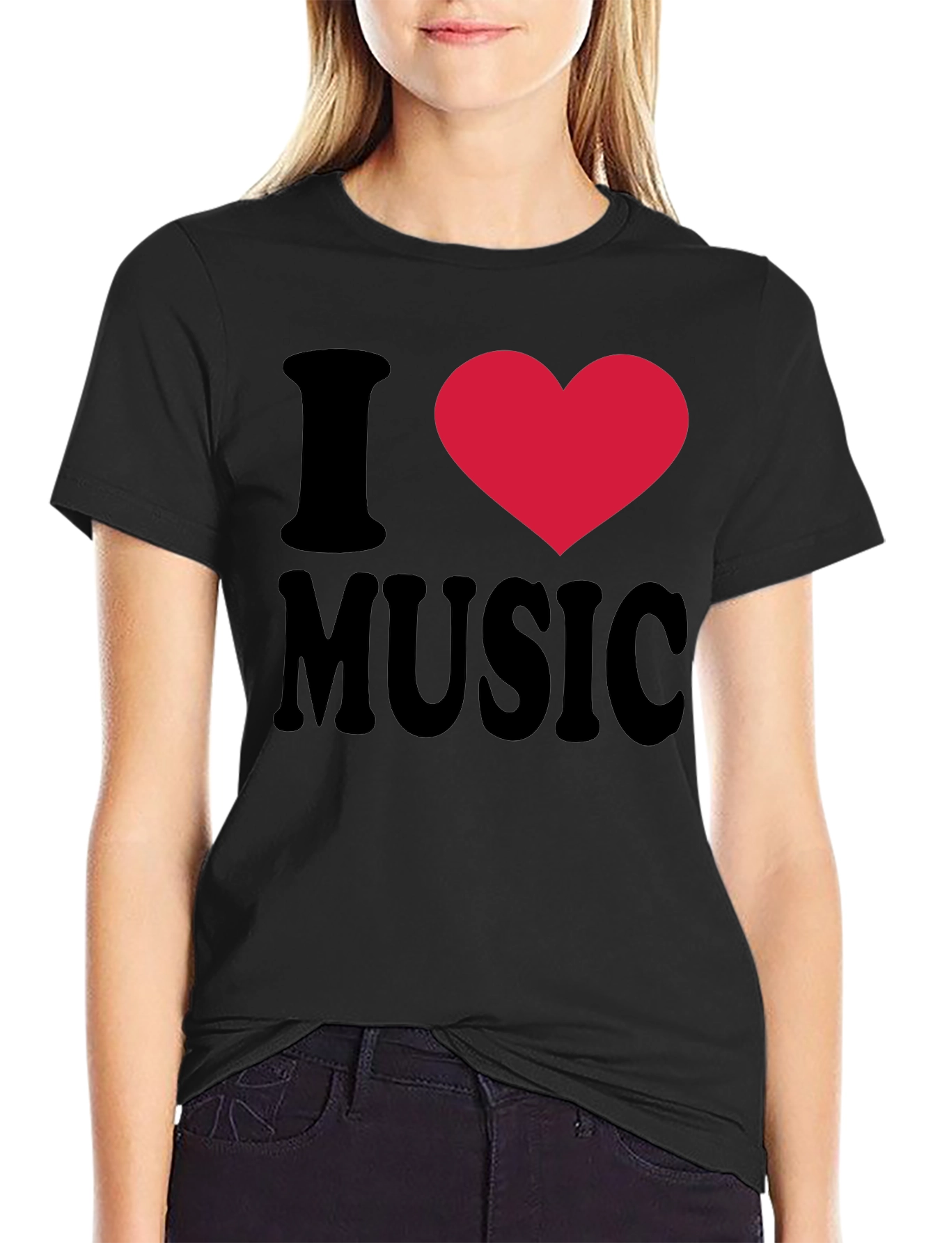 I Heart Music Black T-Shirt