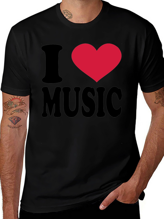 I Heart Music Black T-Shirt