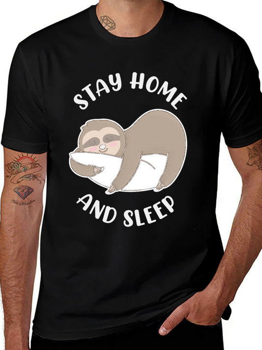 Stay Home and Sleep Sloth T-Shirt