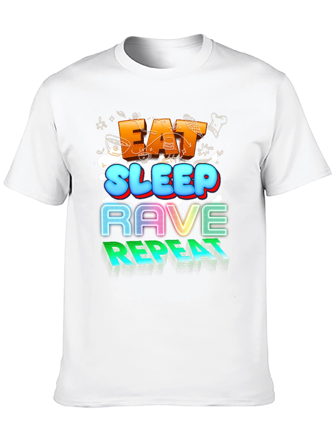 Eat Sleep Rave Repeat Graphic Tee