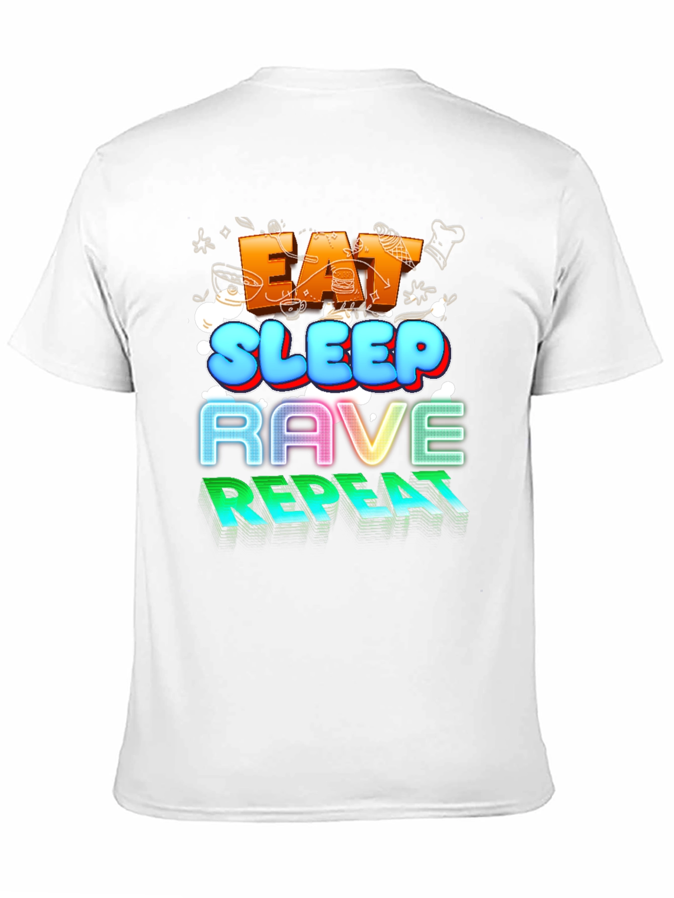 Eat Sleep Rave Repeat Graphic Tee