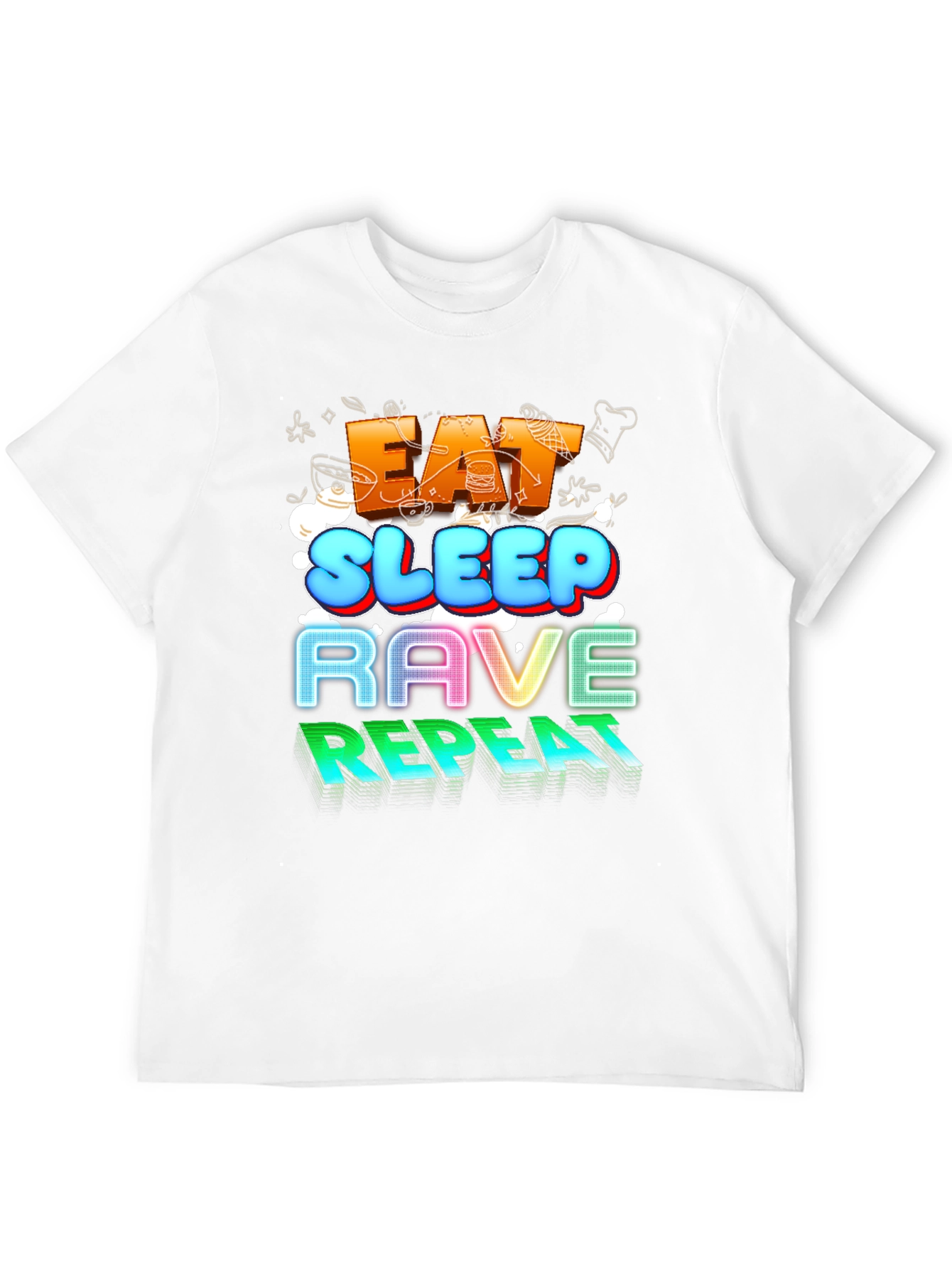 Eat Sleep Rave Repeat Graphic Tee