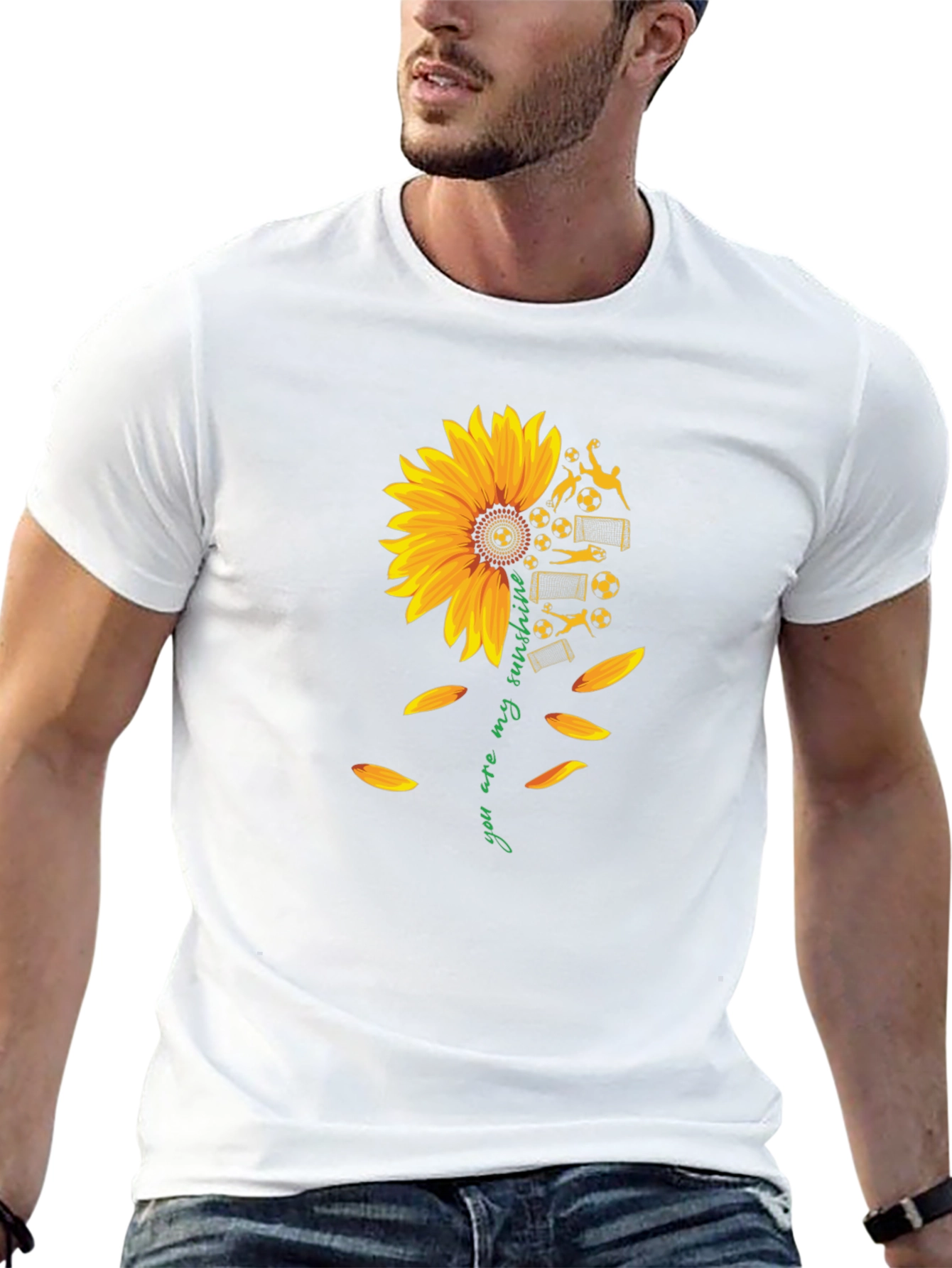 Soccer Sunflower Graphic Tee - You Are My Sunshine!