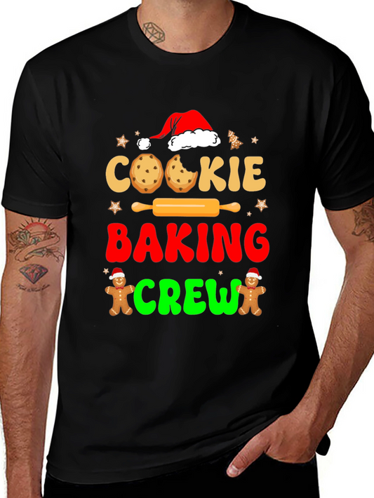 Cookie Baking Crew Graphic T-Shirt - Festive Holiday Tee