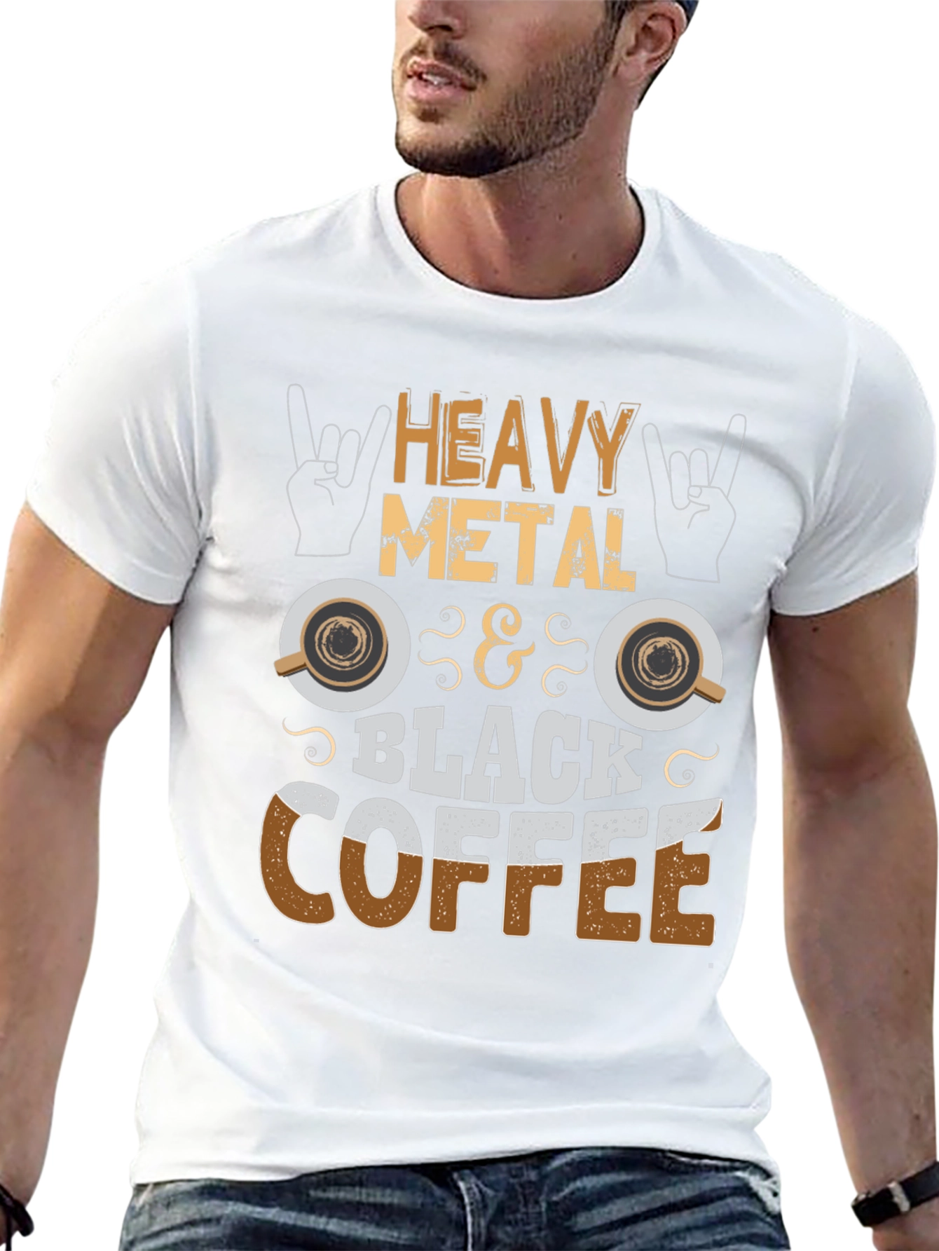 Heavy Metal & Black Coffee Graphic T-Shirt