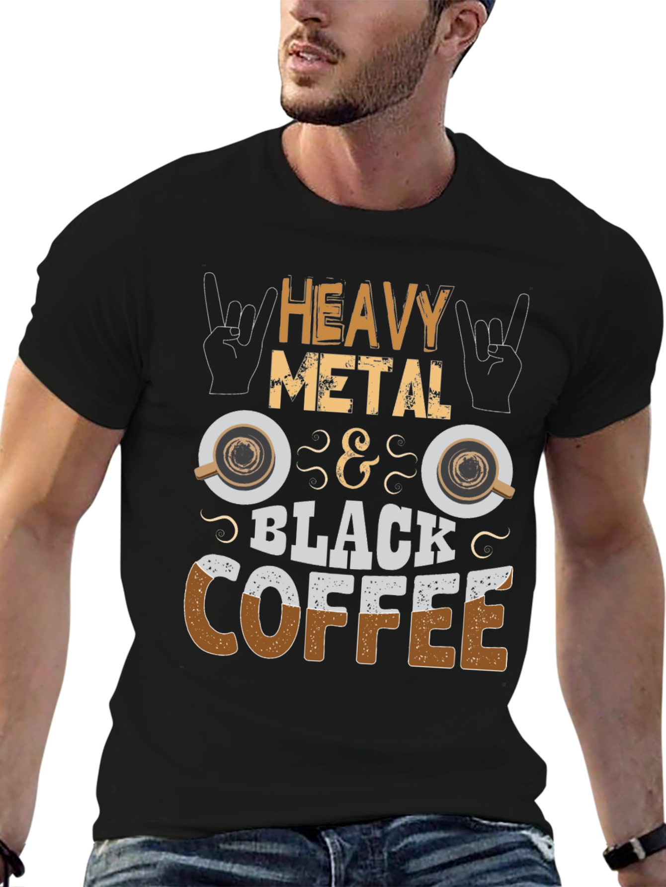 Heavy Metal & Black Coffee Graphic T-Shirt