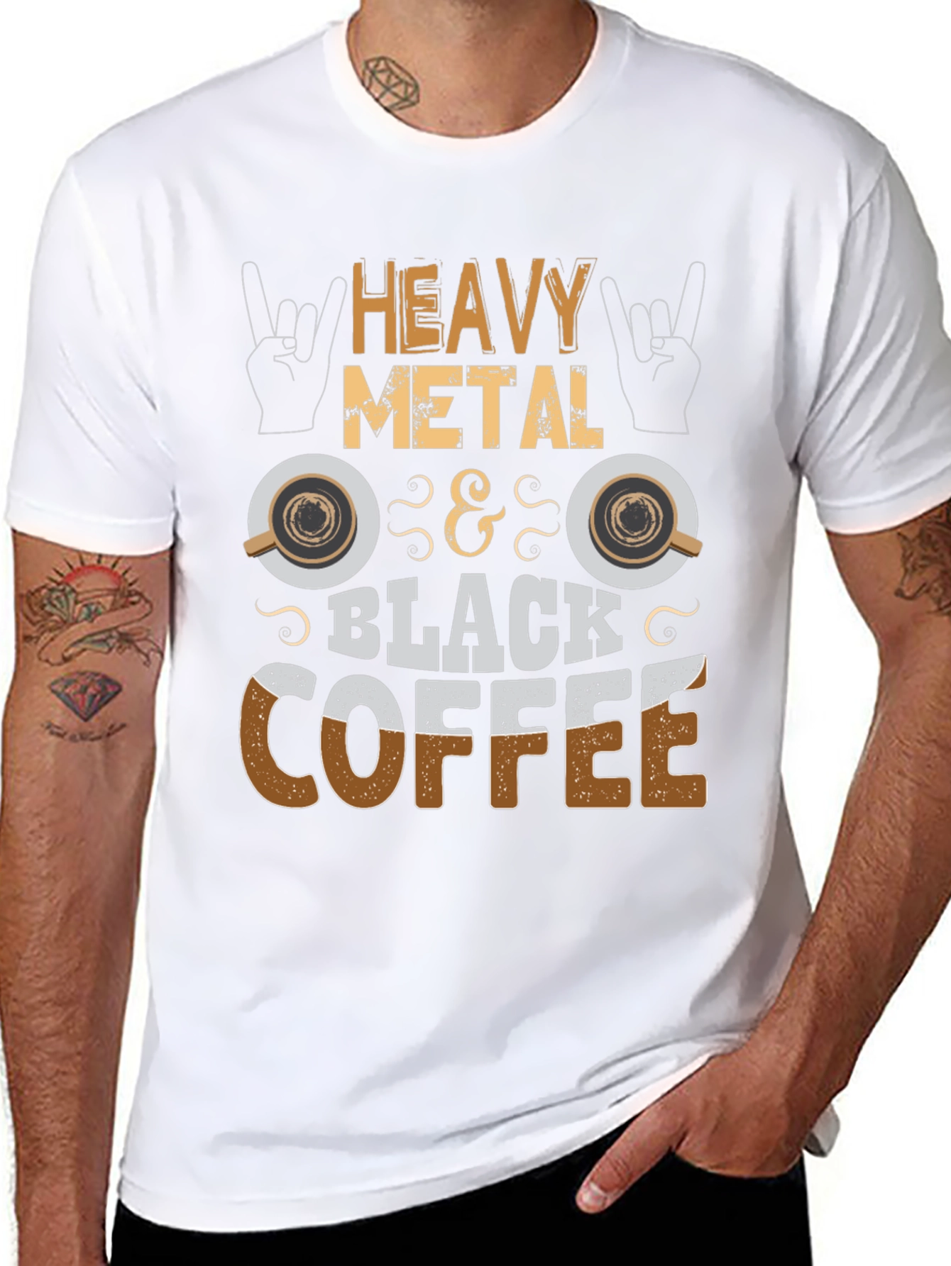 Heavy Metal & Black Coffee Graphic T-Shirt