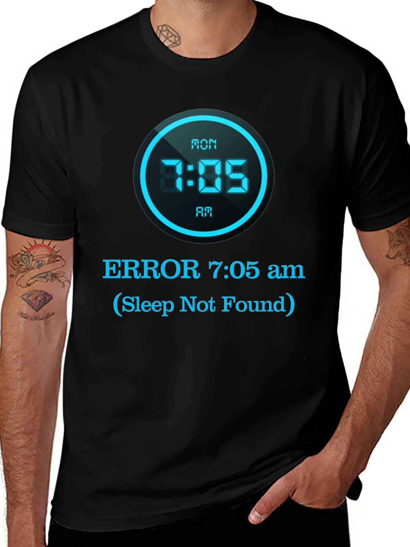 Humorous Sleep Not Found Graphic T-Shirt