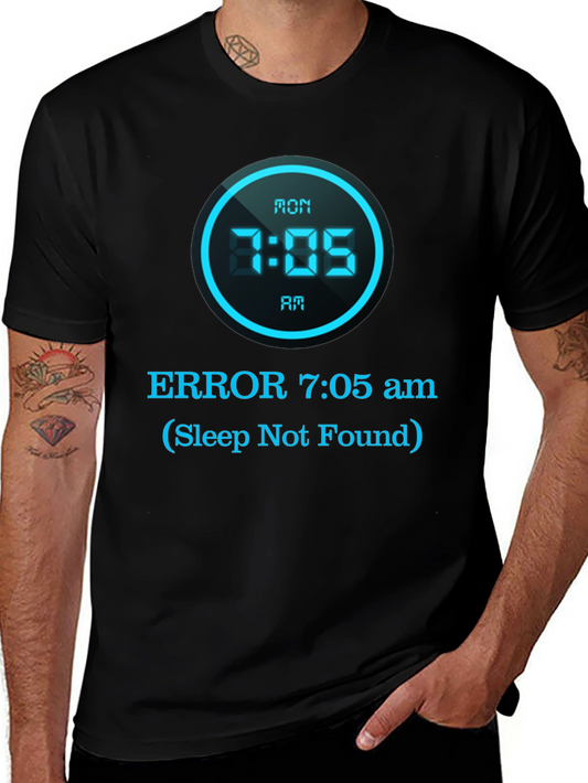 Humorous Sleep Not Found Graphic T-Shirt