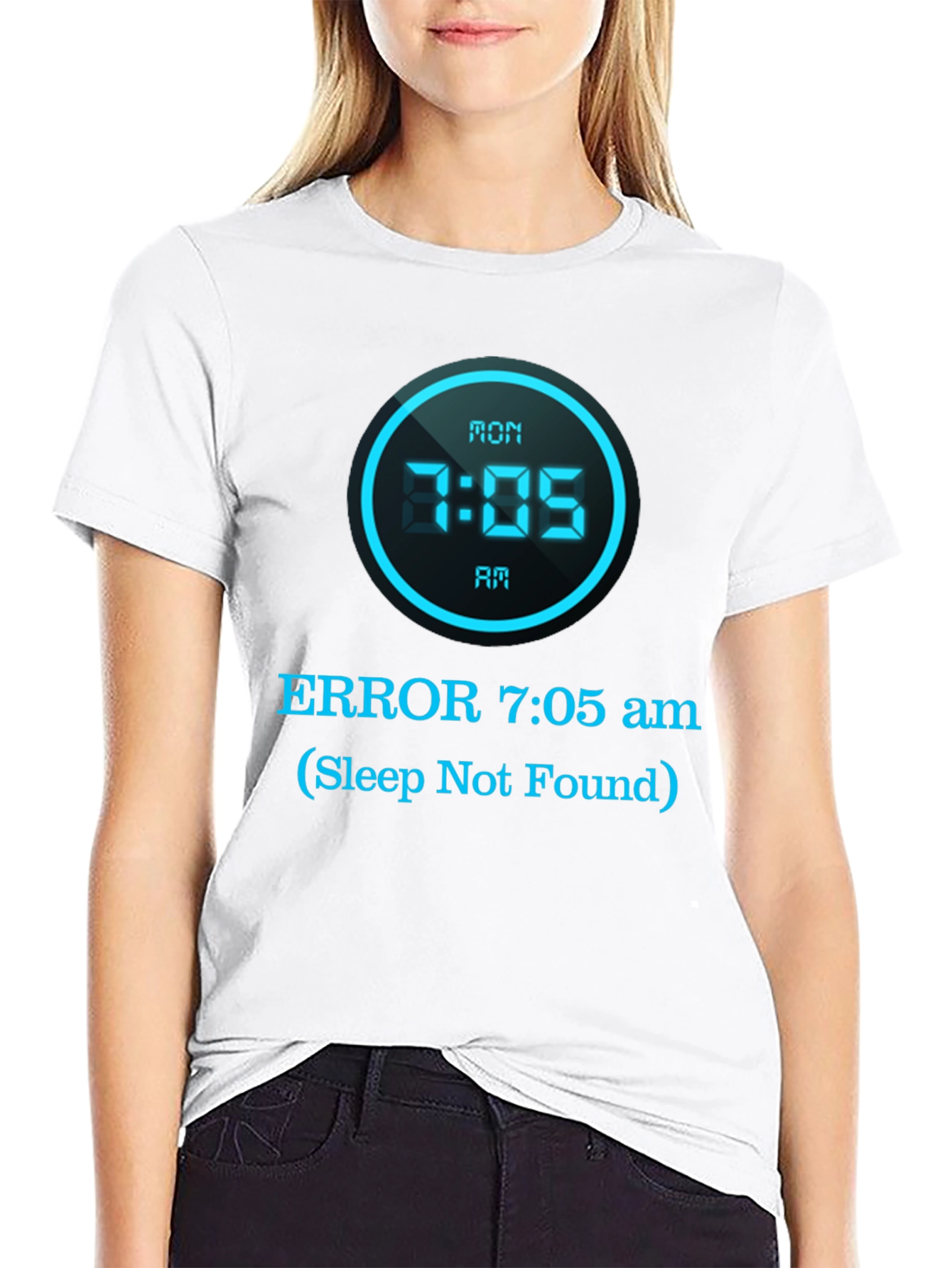 Humorous Sleep Not Found Graphic T-Shirt