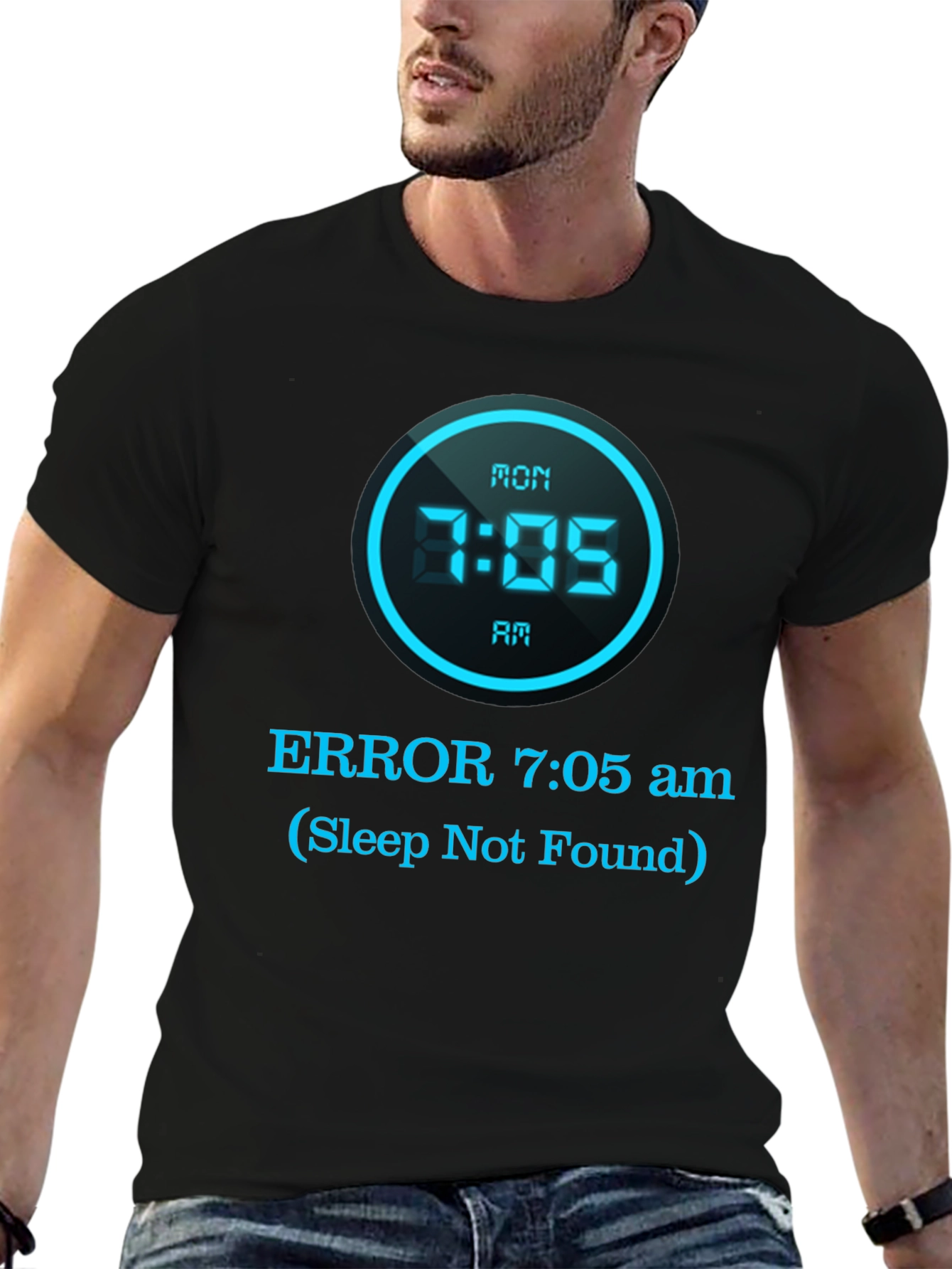 Humorous Sleep Not Found Graphic T-Shirt