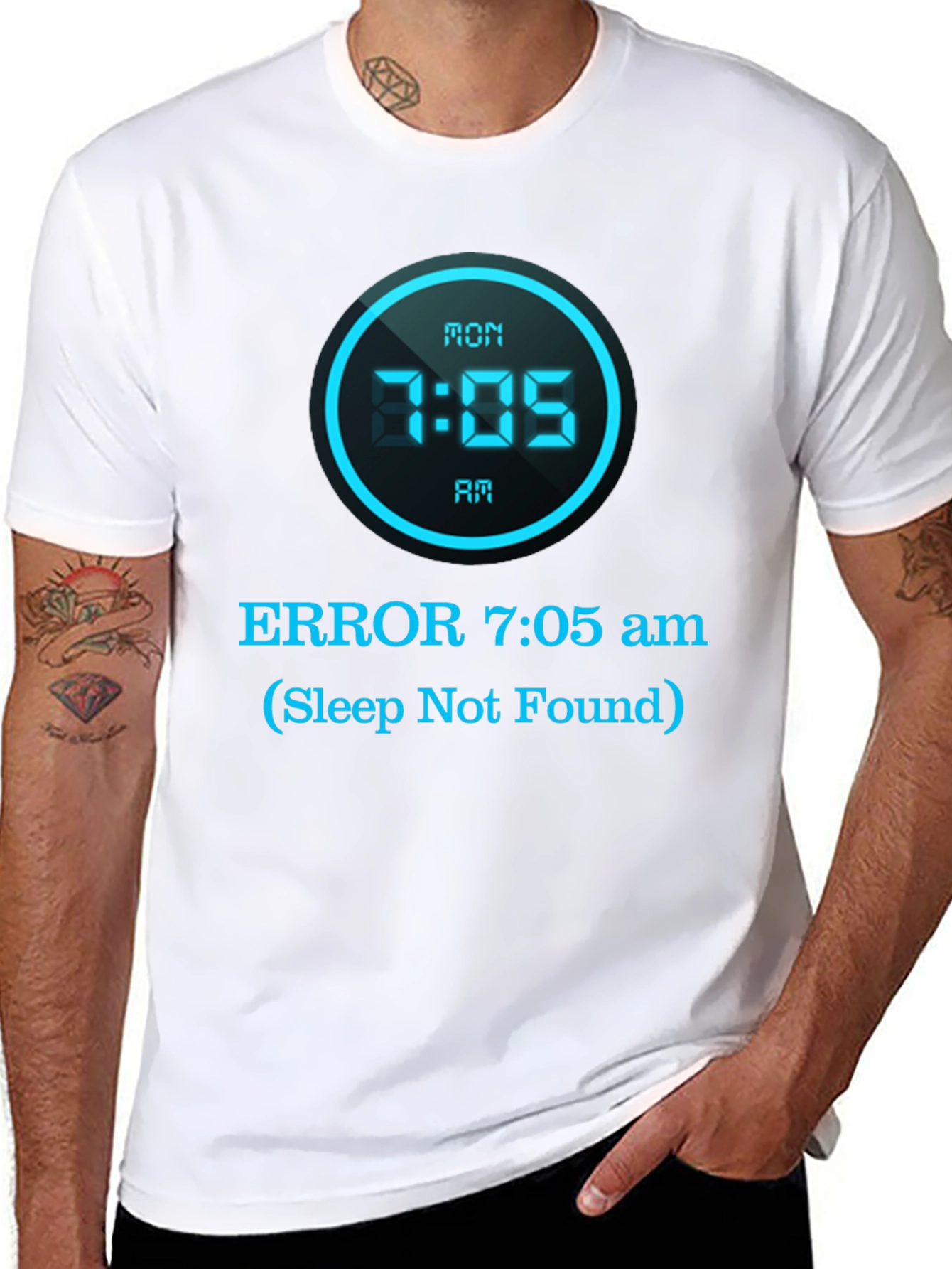Humorous Sleep Not Found Graphic T-Shirt